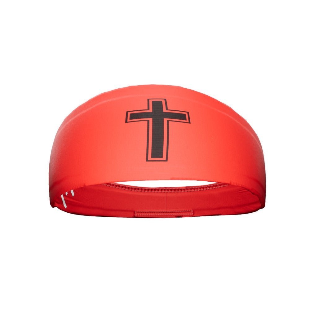 Faith Cross Red Headband - Maximum Velocity Sports