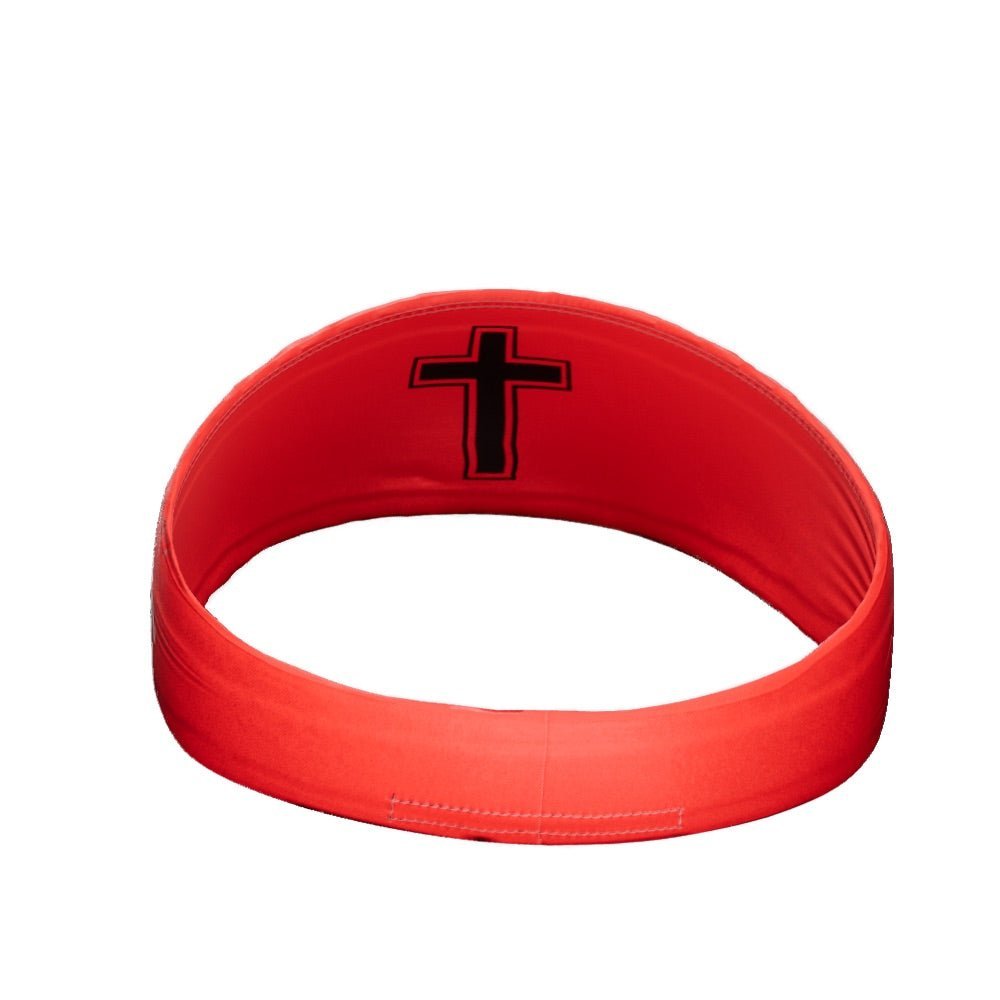 Faith Cross Red Headband - Maximum Velocity Sports