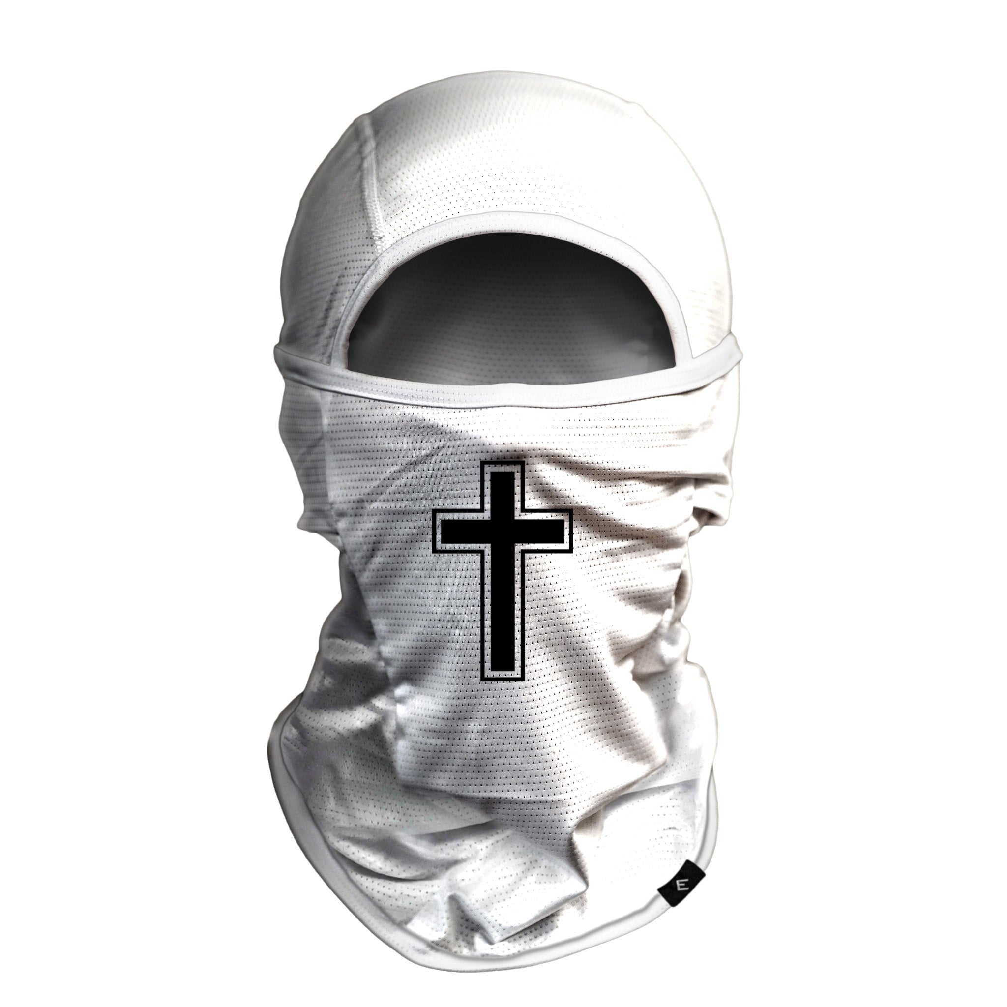 Faith Cross White Balaclava Mask (Shiesty) - Maximum Velocity Sports