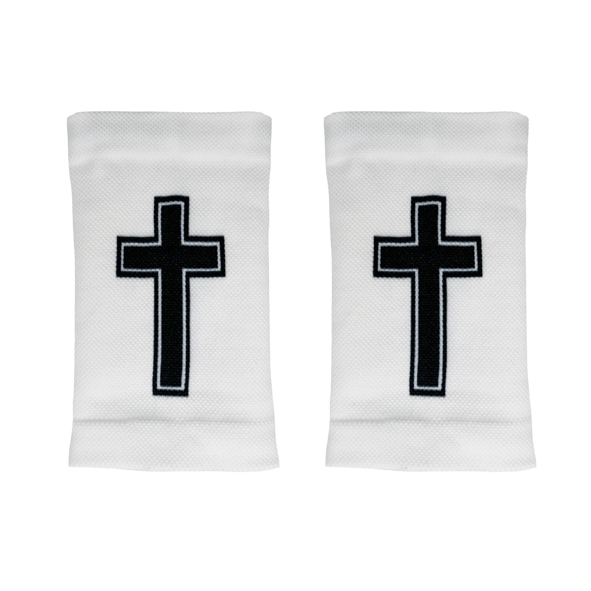 Faith Cross White Wrist Support Sleeves - Maximum Velocity Sports