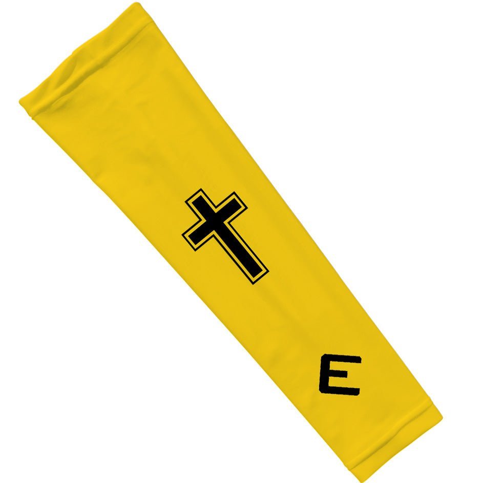 Faith Cross Yellow Arm Sleeve - Maximum Velocity Sports