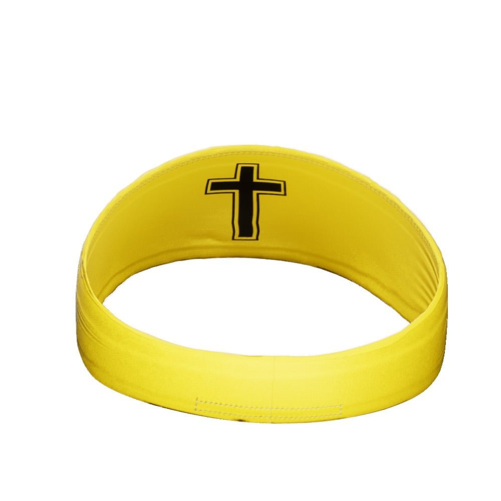 Faith Cross Yellow Headband - Maximum Velocity Sports