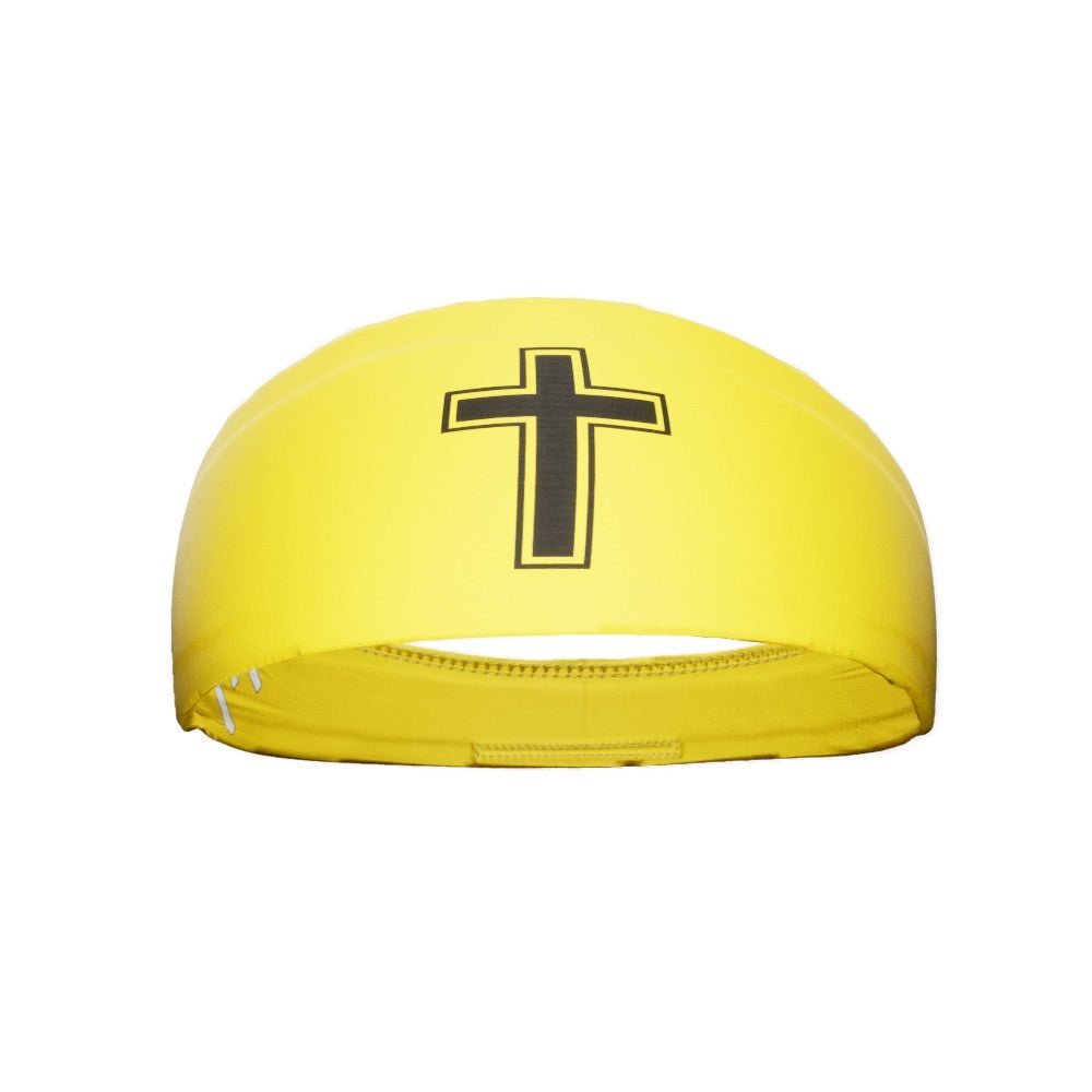 Faith Cross Yellow Headband - Maximum Velocity Sports