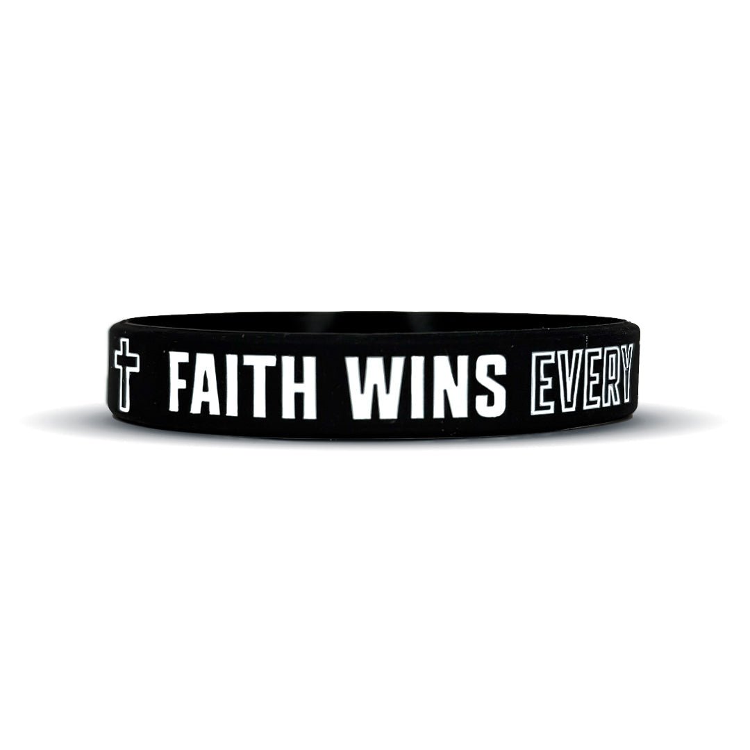 FAITH WINS EVERY TIME Wristband - Maximum Velocity Sports