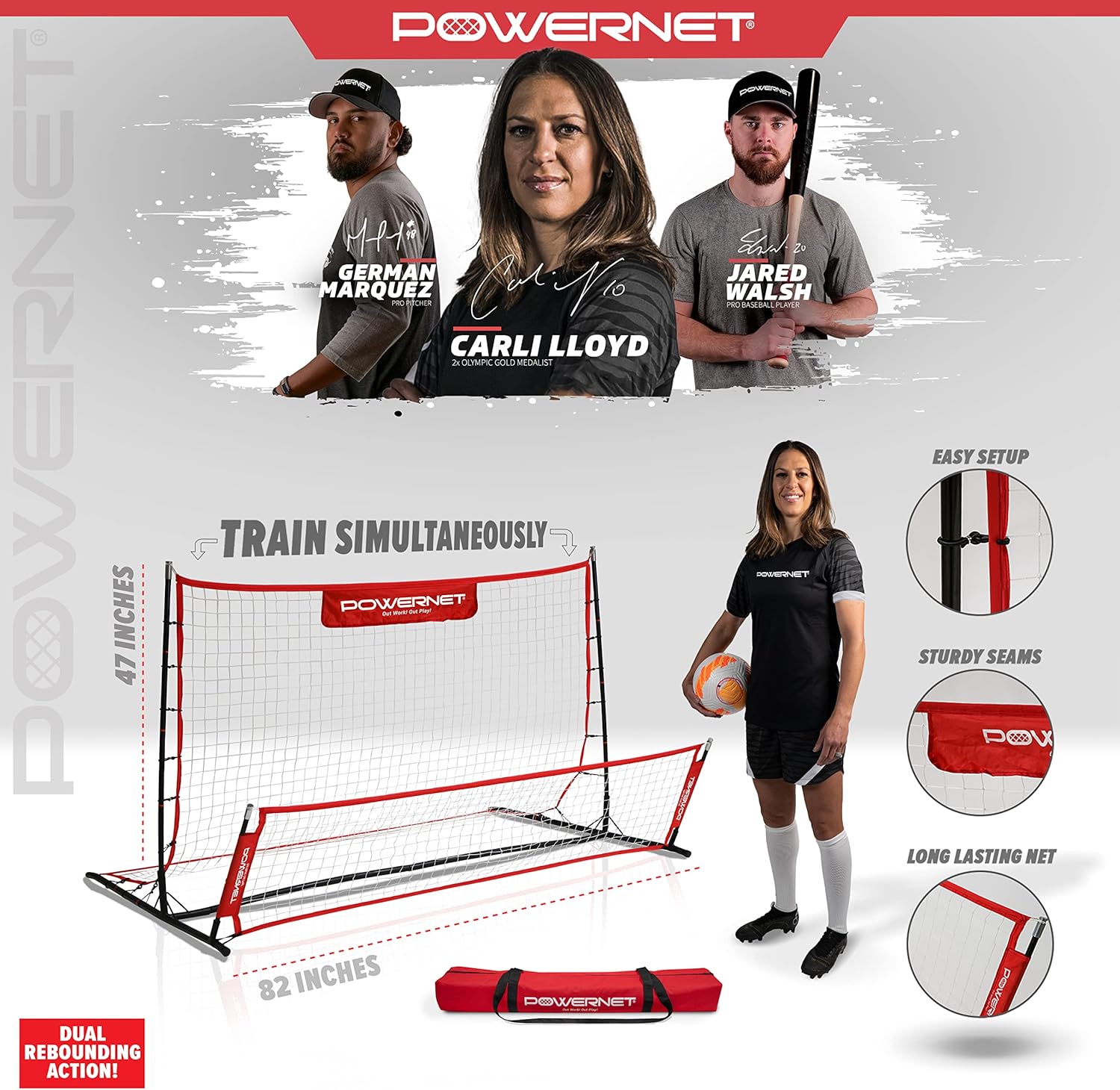 Fast Pass Rebounder Soccer Trainer 6x4 FT - Maximum Velocity Sports