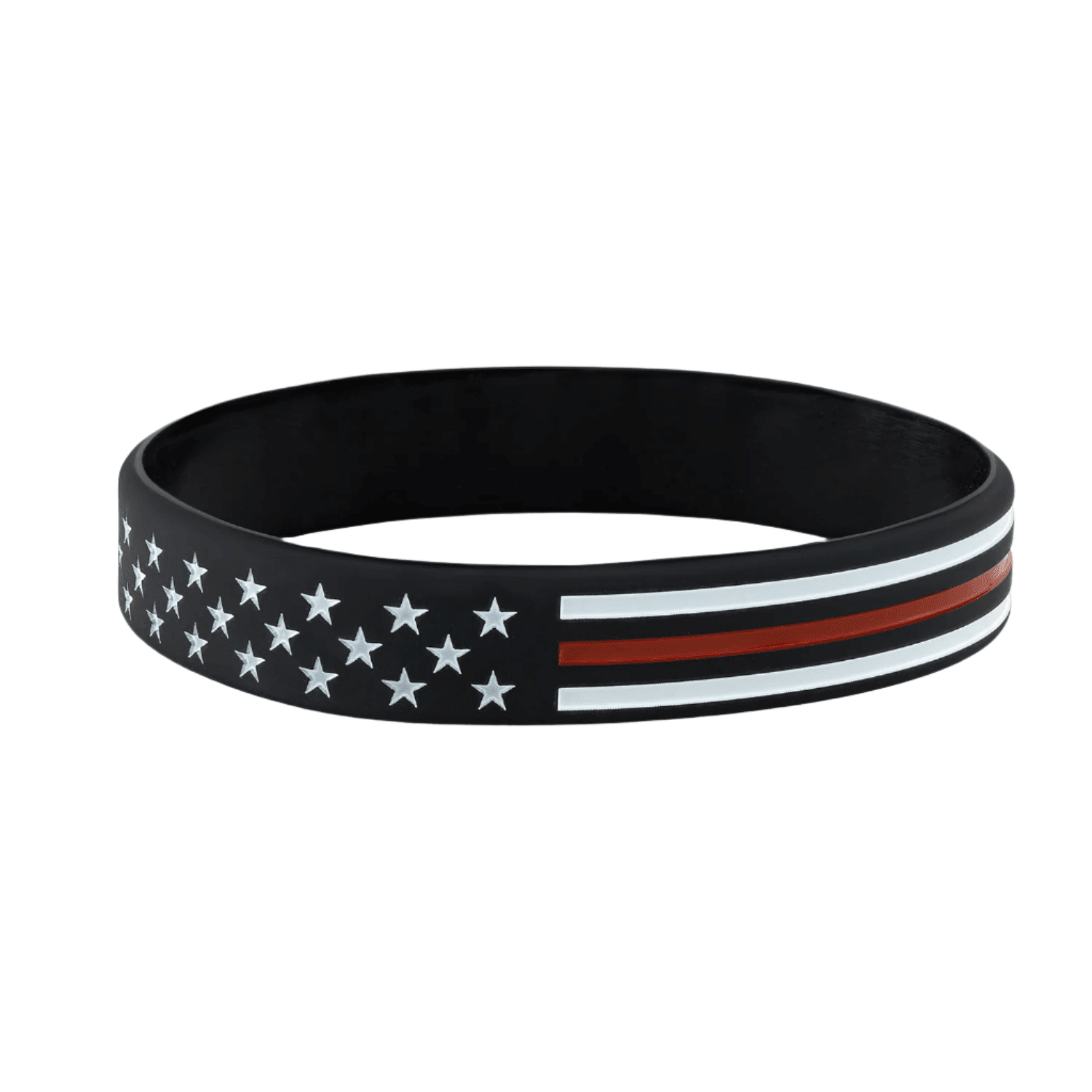 Firefighter Thin Red Line American Flag Bracelet - Maximum Velocity Sports