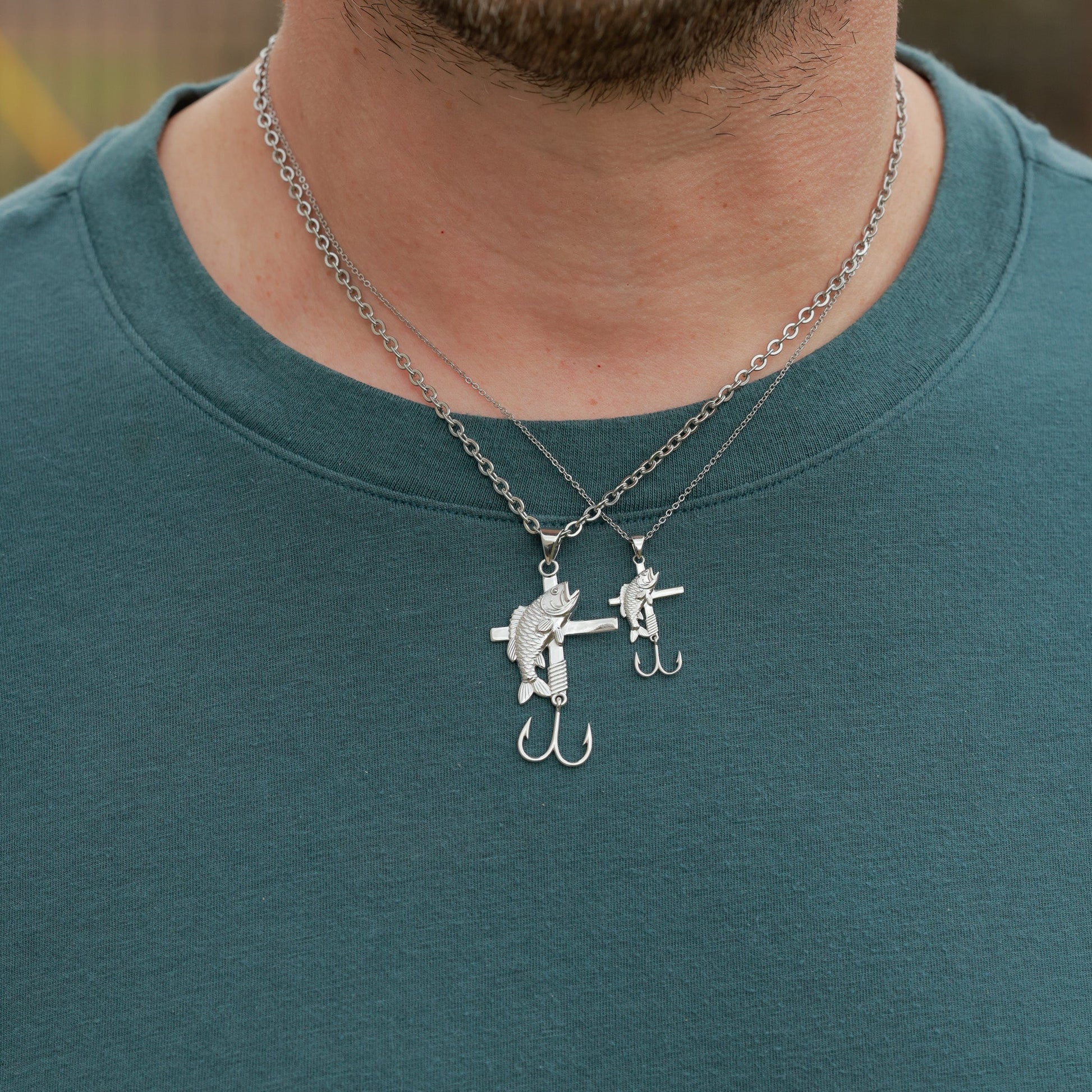 Fishing Hook Cross Necklace - Maximum Velocity Sports