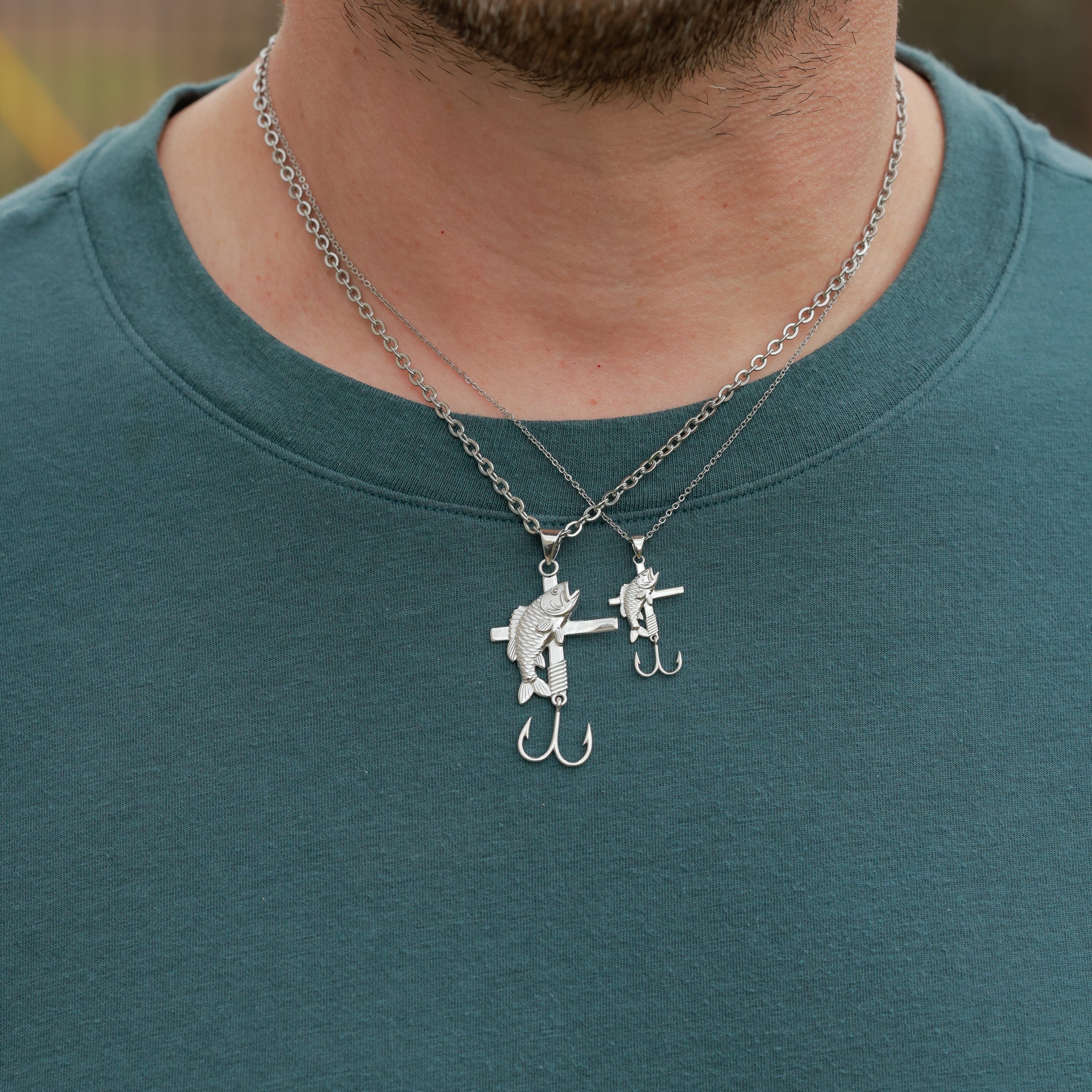 Fishing Hook Cross Necklace - Maximum Velocity Sports