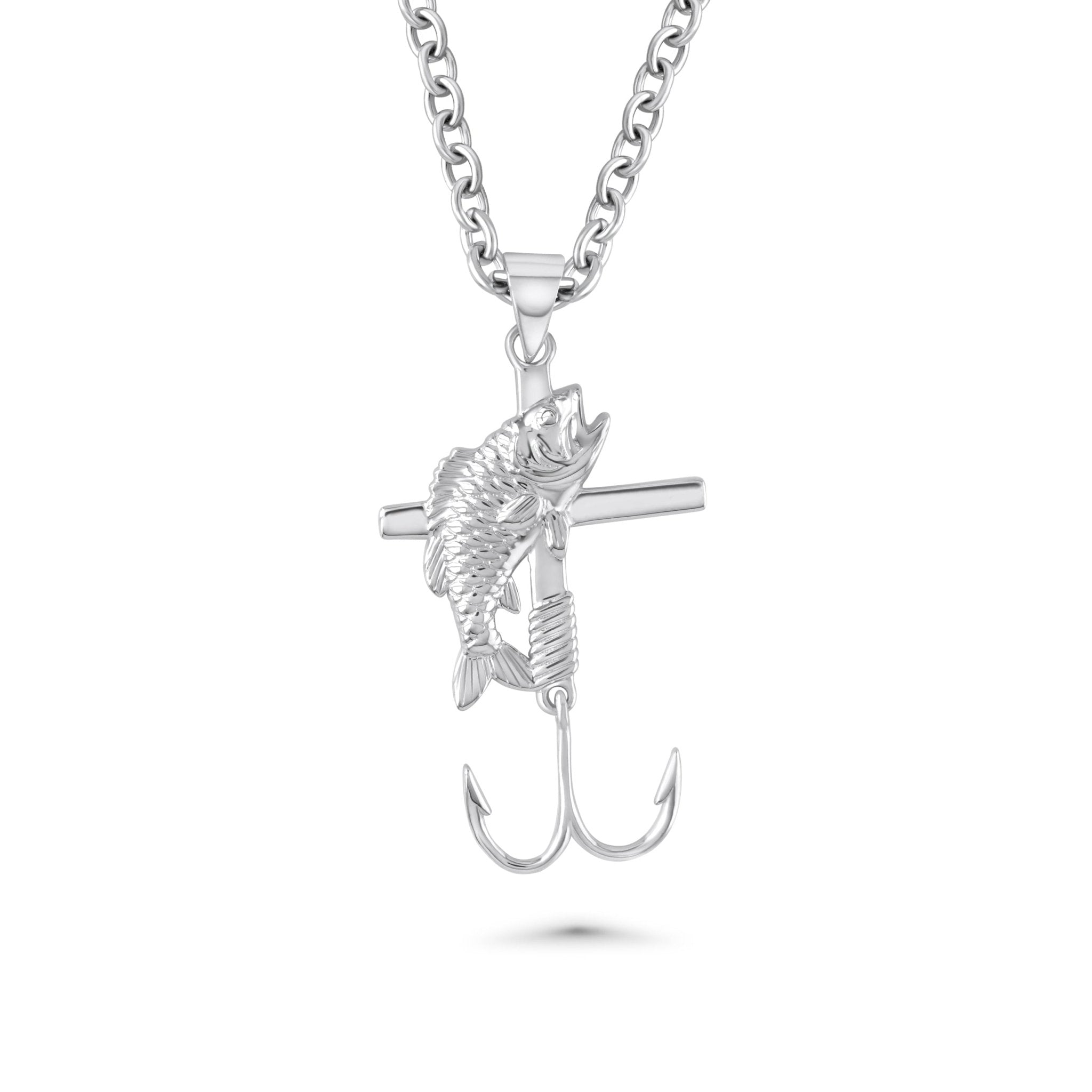 Fishing Hook Cross Necklace - Maximum Velocity Sports