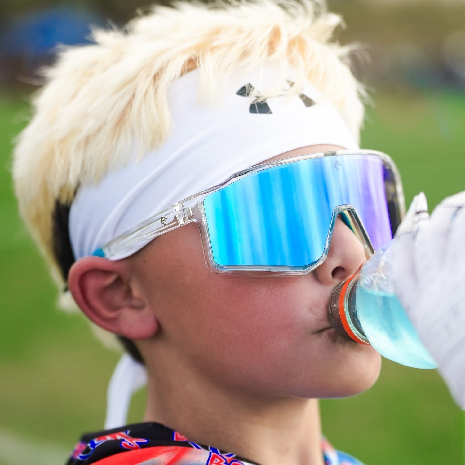 FLARE - Crystal Blue Polarized Sunglasses - Maximum Velocity Sports