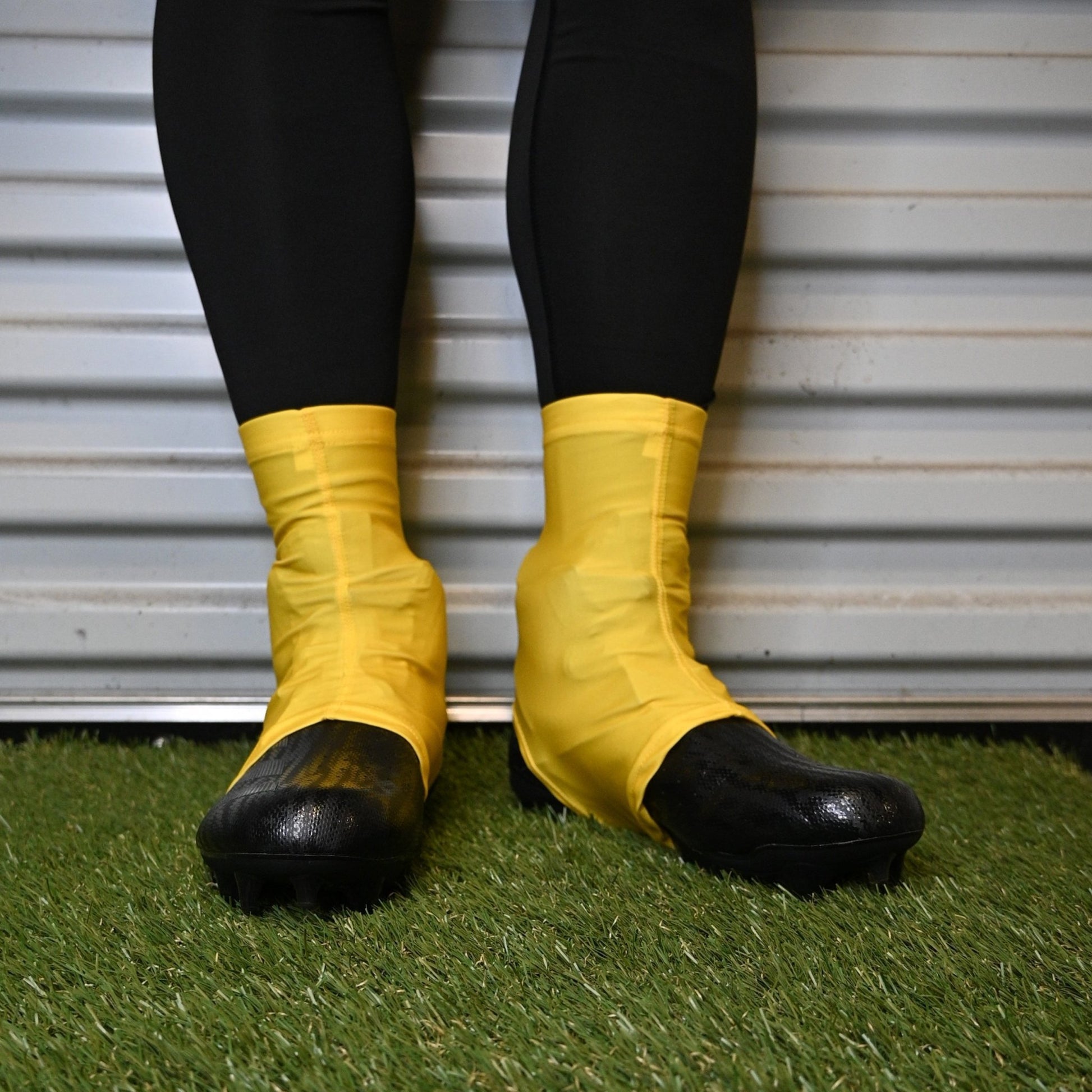 Gold Cleat Covers (Spats) - Maximum Velocity Sports