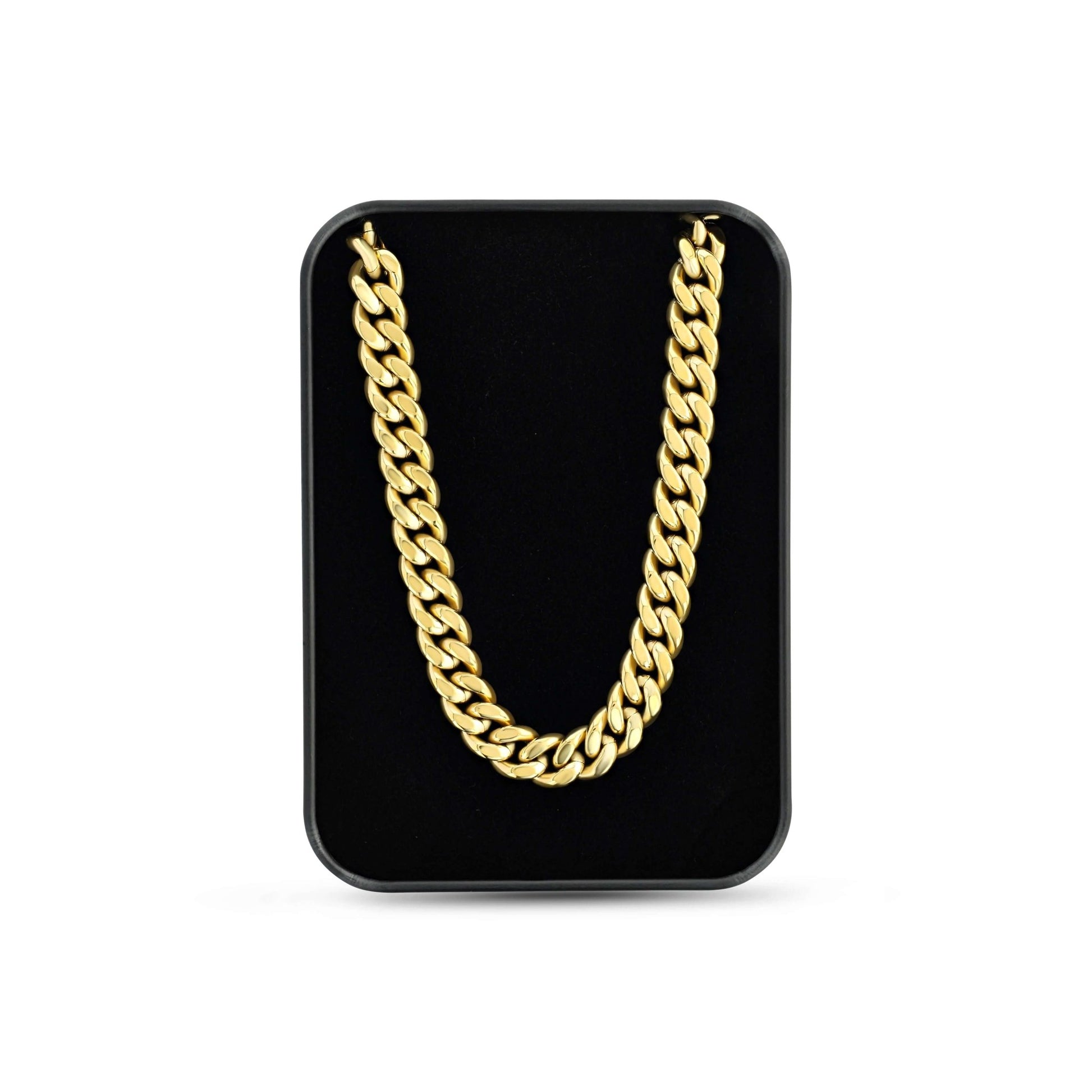 Gold Cuban Link Chain | 8mm | Stainless Steel - Maximum Velocity Sports
