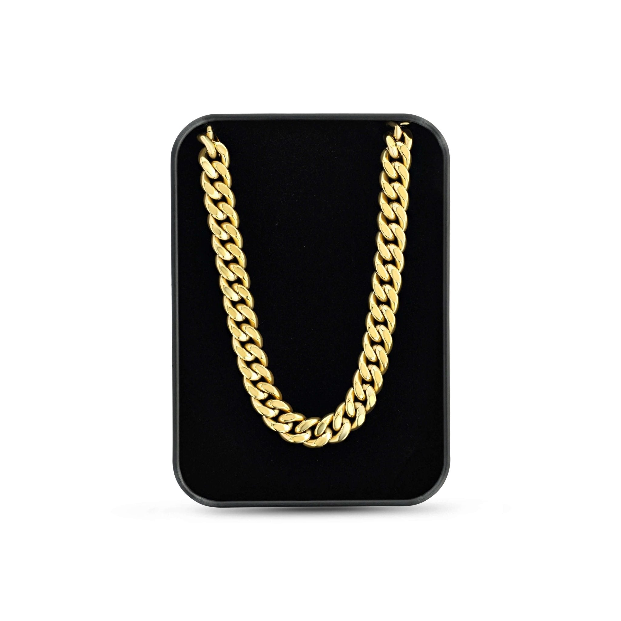 Gold Cuban Link Chain | 8mm | Stainless Steel - Maximum Velocity Sports