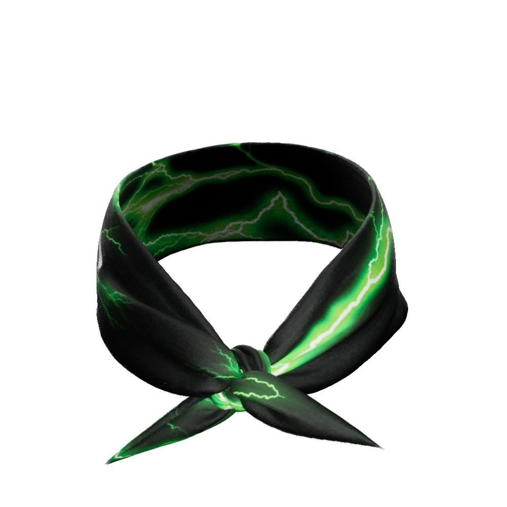 Green Lightning Tie Headband - Maximum Velocity Sports