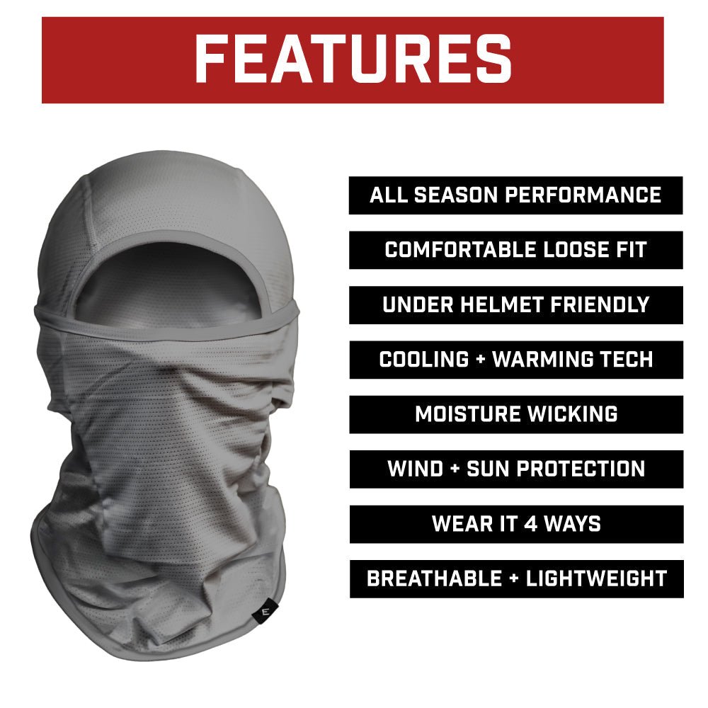 Grey Balaclava Mask (Shiesty) - Maximum Velocity Sports