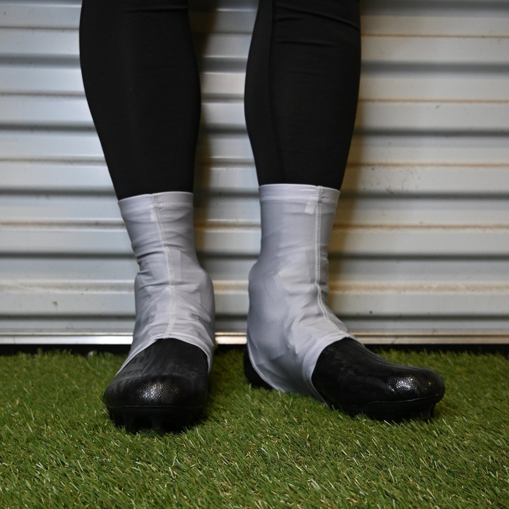 Grey Cleat Covers (Spats) - Maximum Velocity Sports