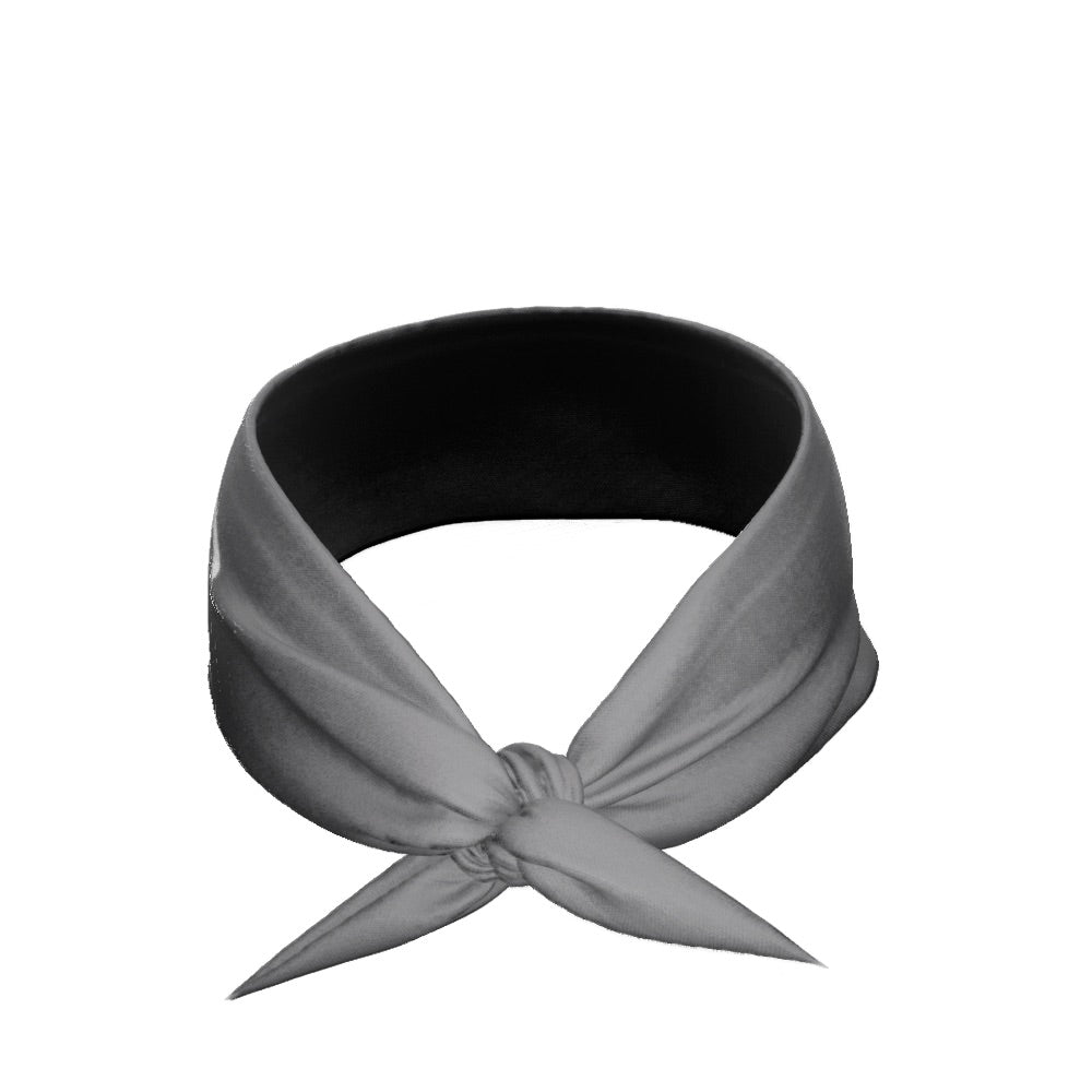 Grey Tie Headband - Maximum Velocity Sports