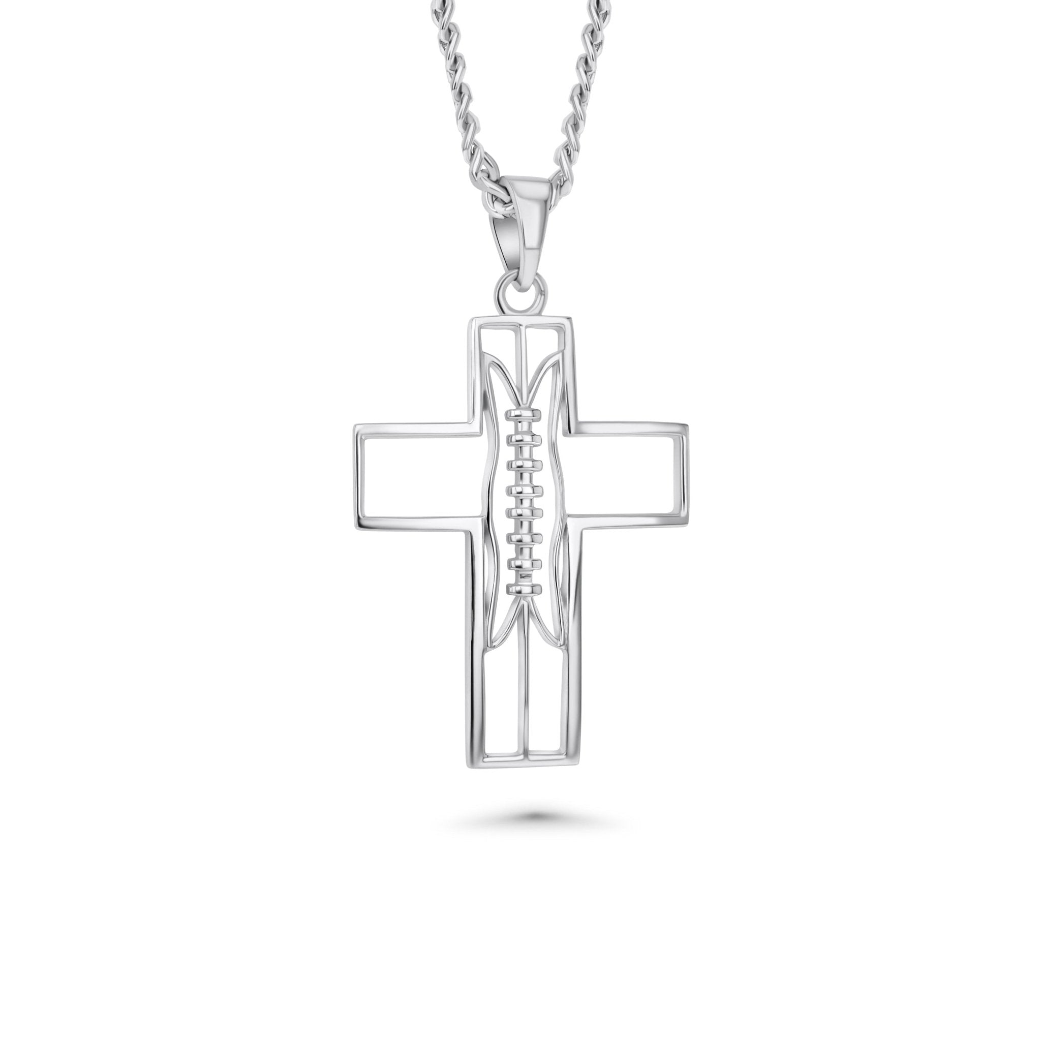 Gridiron Football Cross Necklace - Maximum Velocity Sports