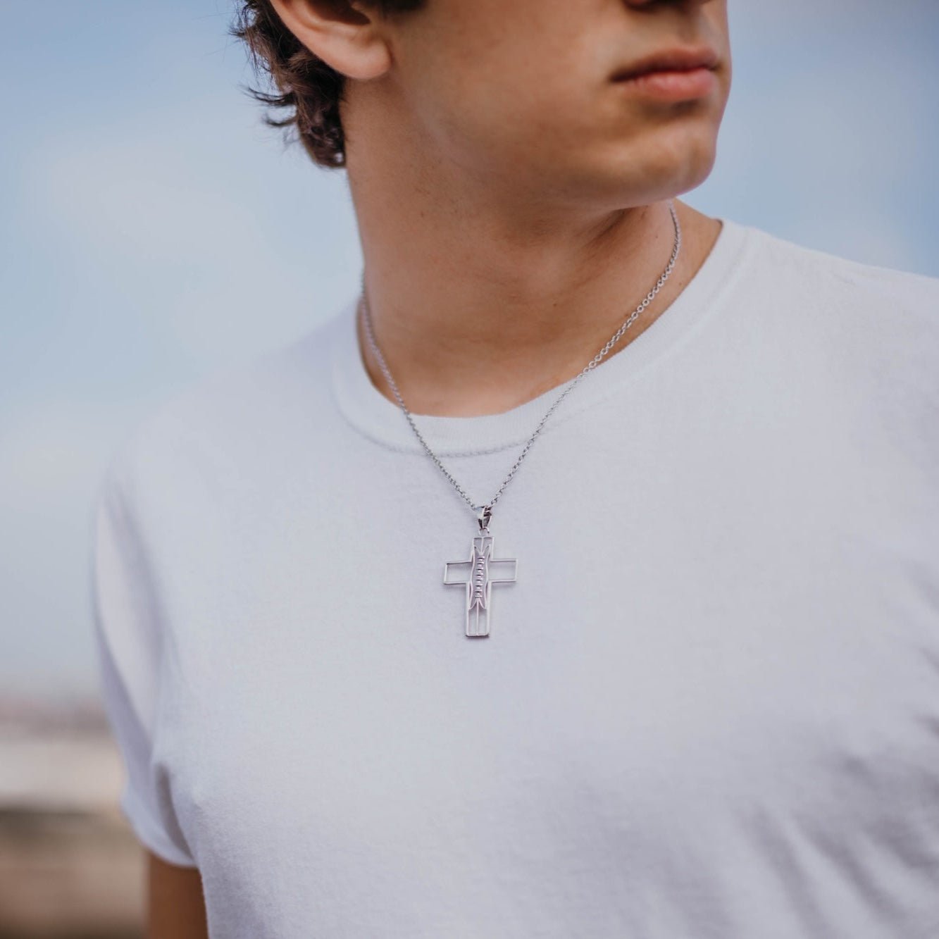 Gridiron Football Cross Necklace - Maximum Velocity Sports
