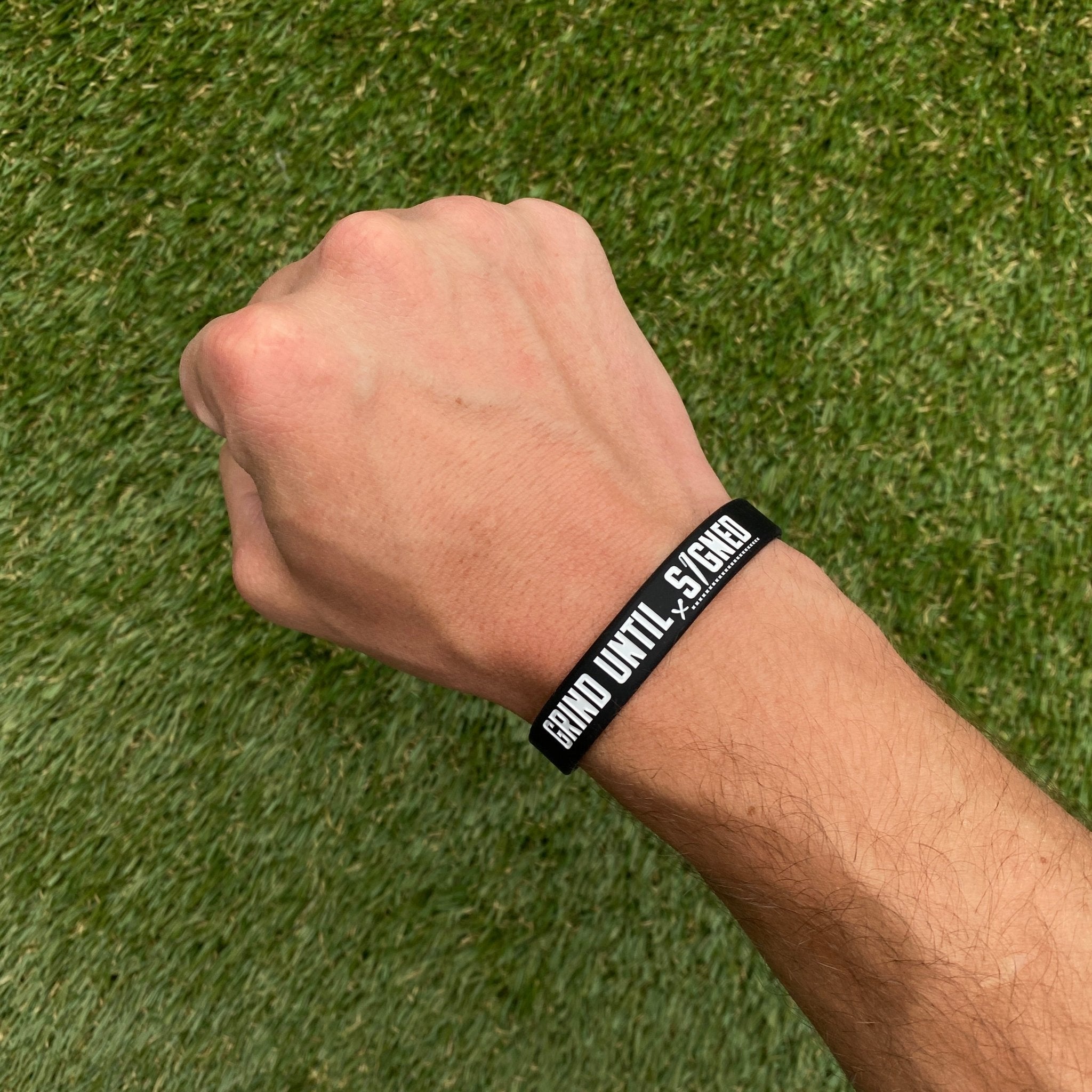 GRIND UNTIL SIGNED Wristband - Maximum Velocity Sports