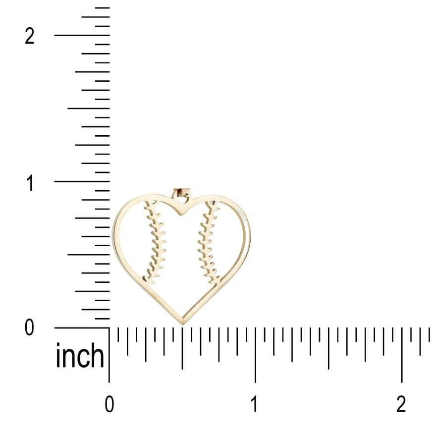 Heart Seams Baseball Necklace - Maximum Velocity Sports