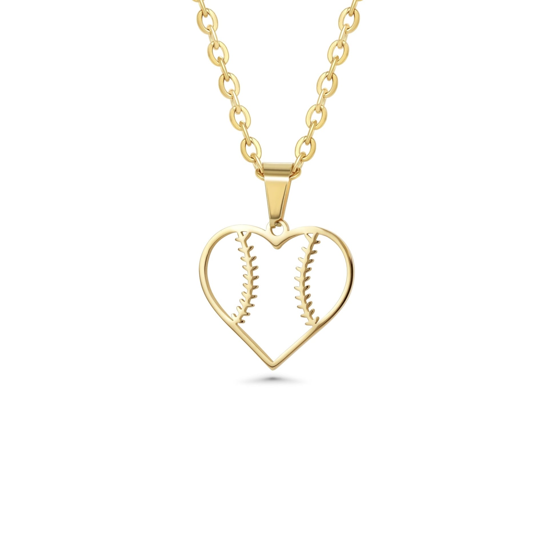 Heart Seams Baseball Necklace - Maximum Velocity Sports