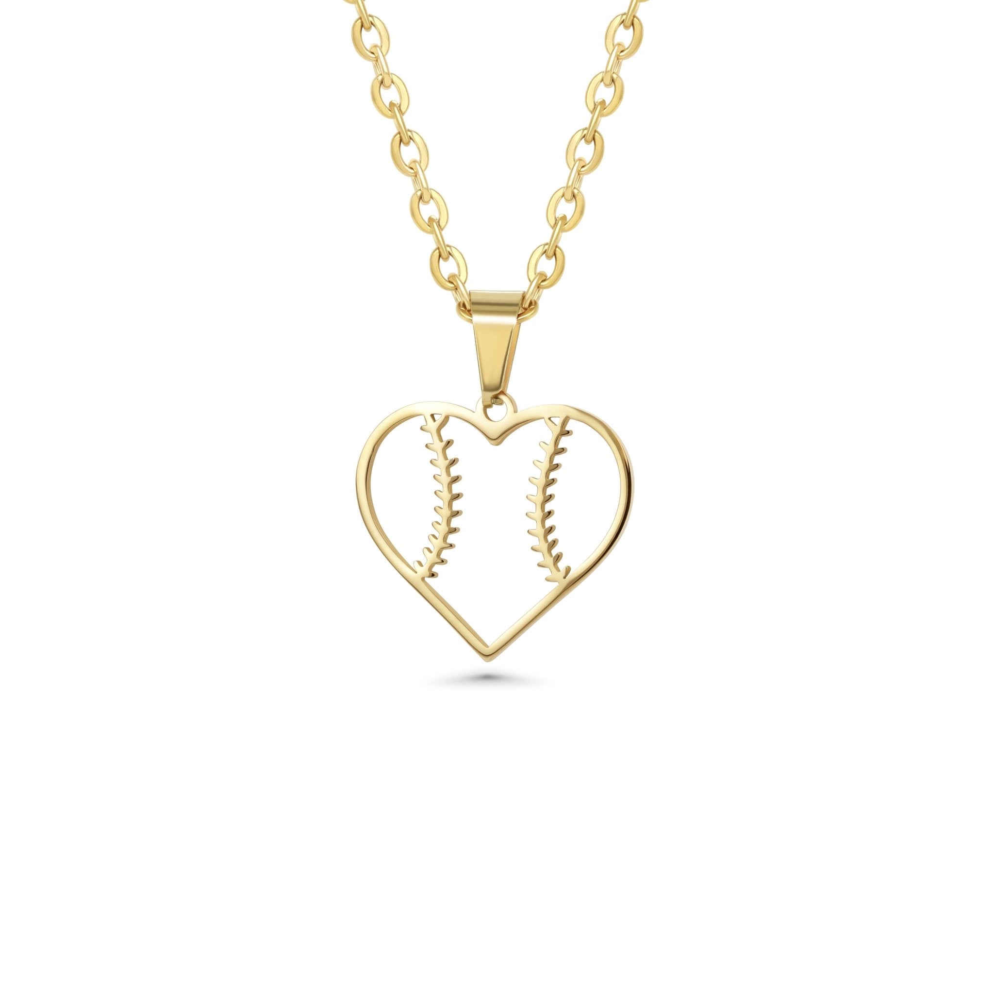 Heart Seams Baseball Necklace - Maximum Velocity Sports
