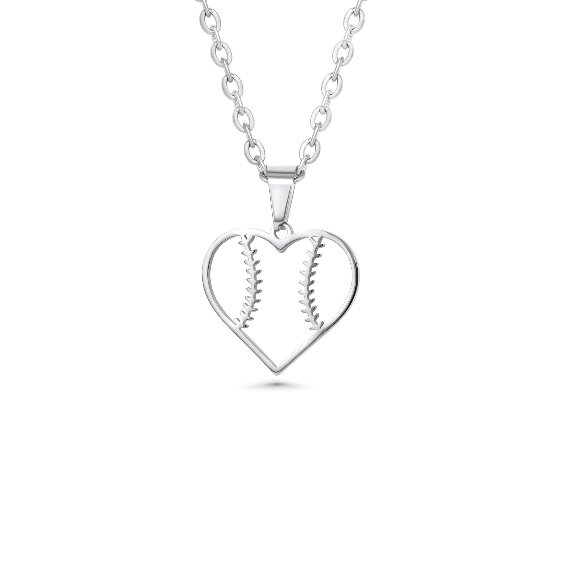 Heart Seams Baseball Necklace - Maximum Velocity Sports