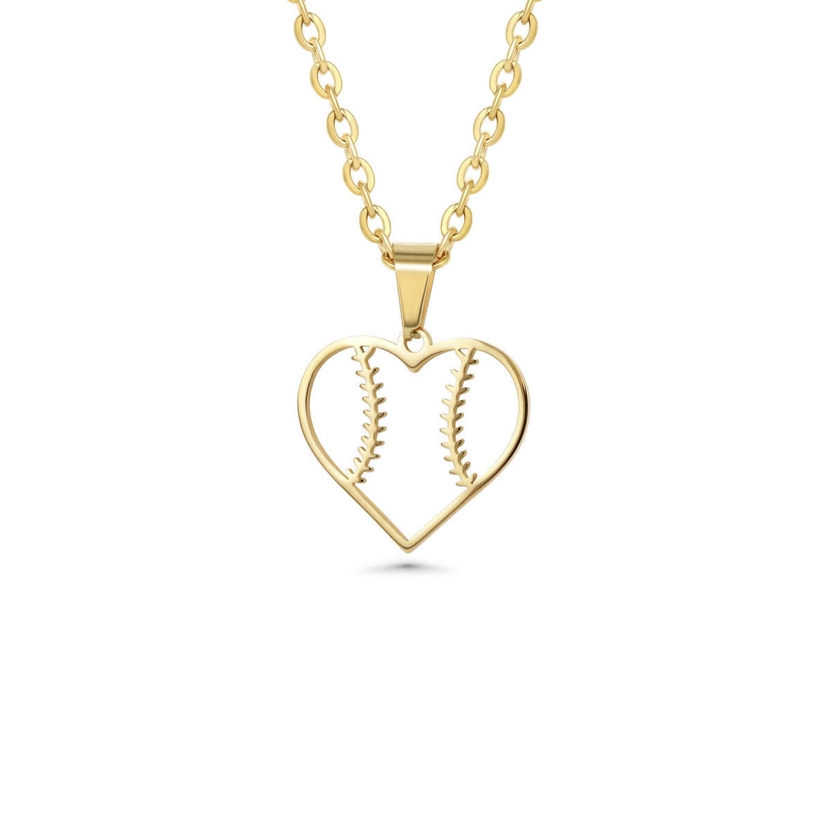 Heart Seams Softball Necklace - Maximum Velocity Sports