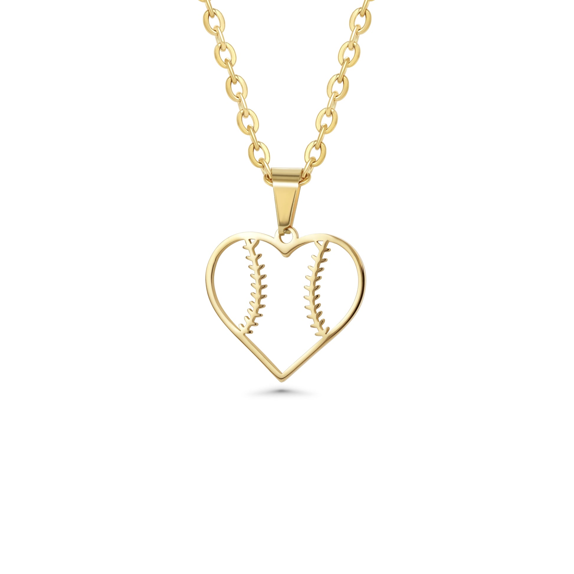 Heart Seams Softball Necklace - Maximum Velocity Sports