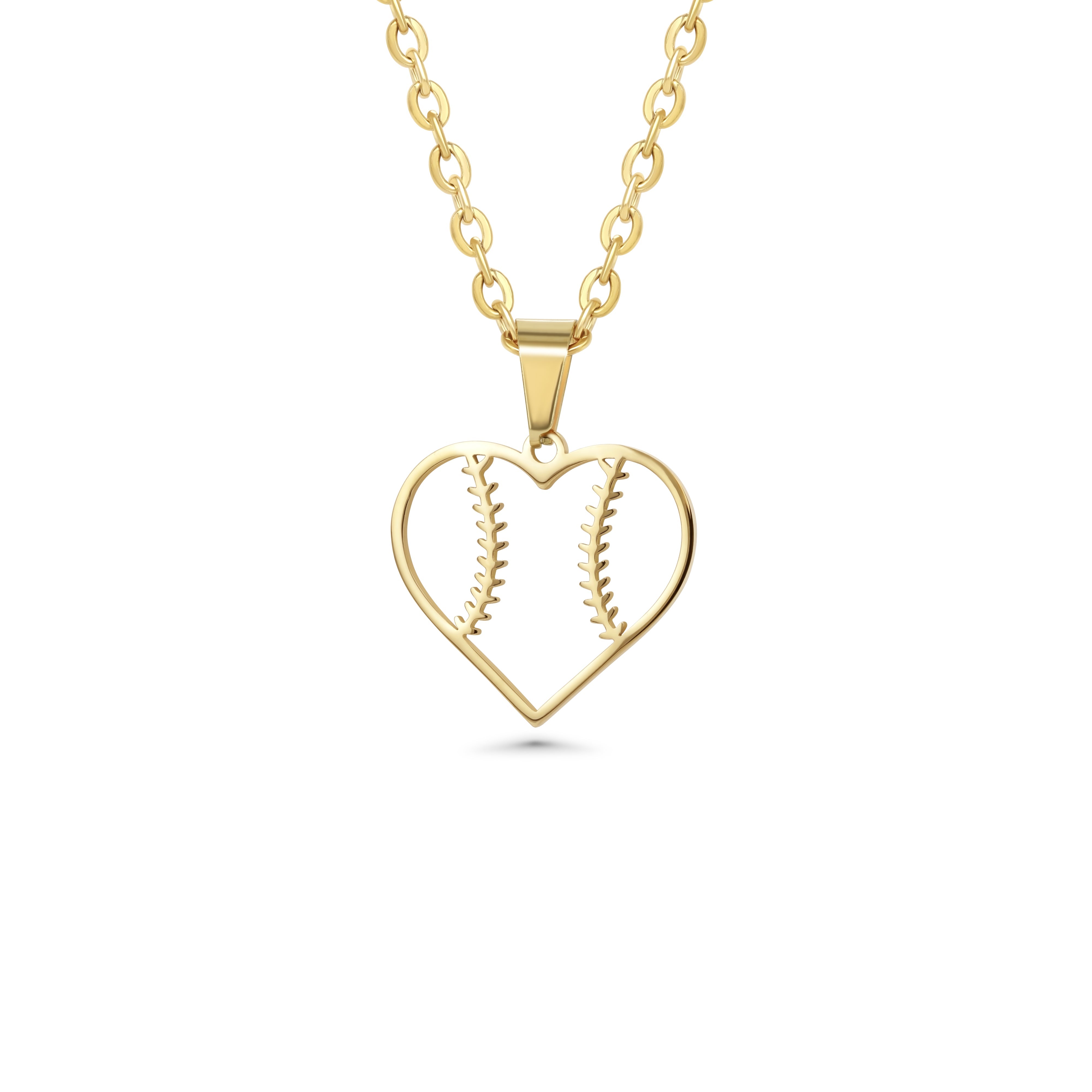 Heart Seams Softball Necklace - Maximum Velocity Sports