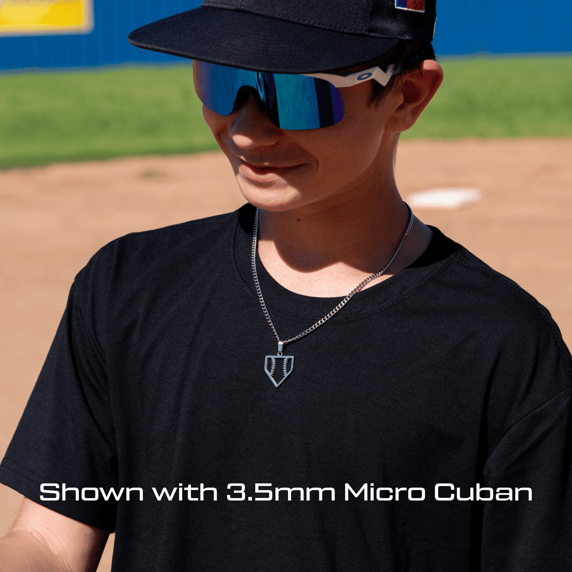 Home Plate Baseball Necklace - Maximum Velocity Sports