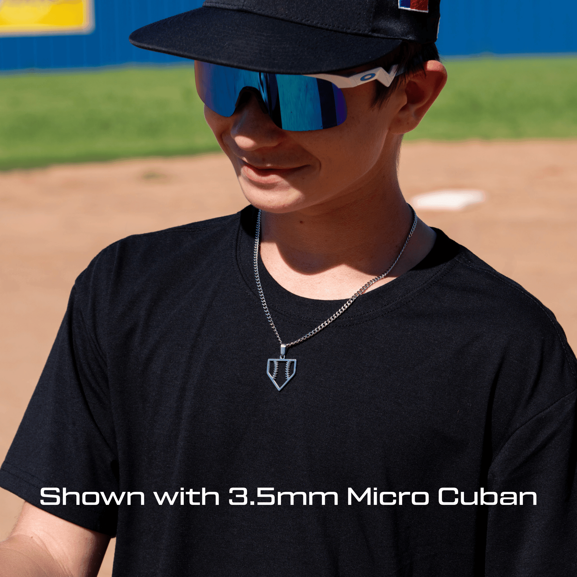 Home Plate Baseball Necklace - Maximum Velocity Sports