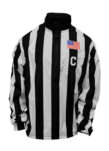 Honig's 2" Striped Collegiate Waterproof Pullover Jacket With Placket (NCAA) - Maximum Velocity Sports