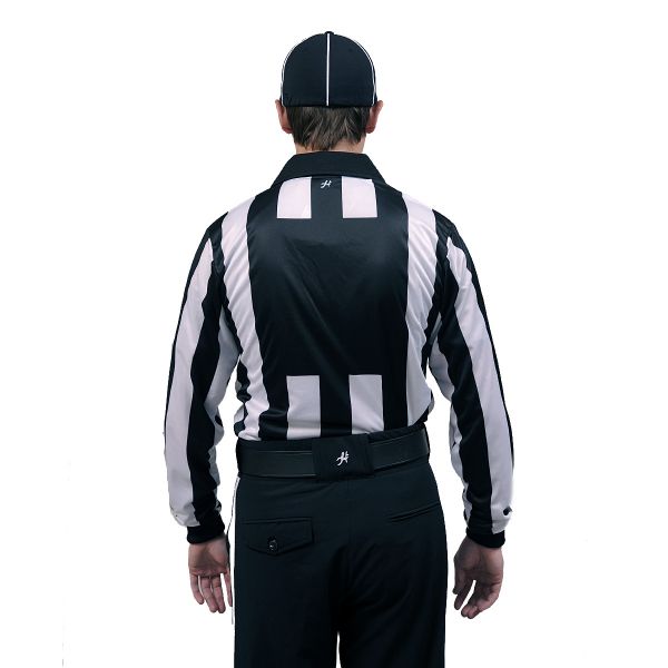 Honig's 2" Striped NCAA Ultra Tech Long Sleeve Football Jersey With Placket And Flag On Left Chest - Maximum Velocity Sports