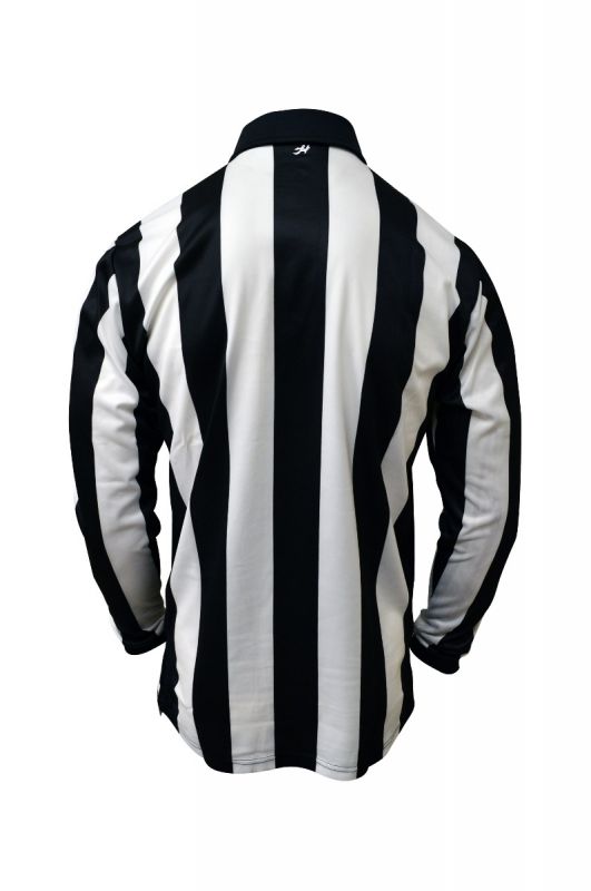Honig's 2.25" Striped Long Sleeve Football/Lacrosse Jersey With Sublimated American Flag On Left Chest - Maximum Velocity Sports
