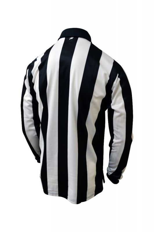 Honig's 2.25" Striped Long Sleeve Football/Lacrosse Jersey With Sublimated American Flag On Left Chest - Maximum Velocity Sports