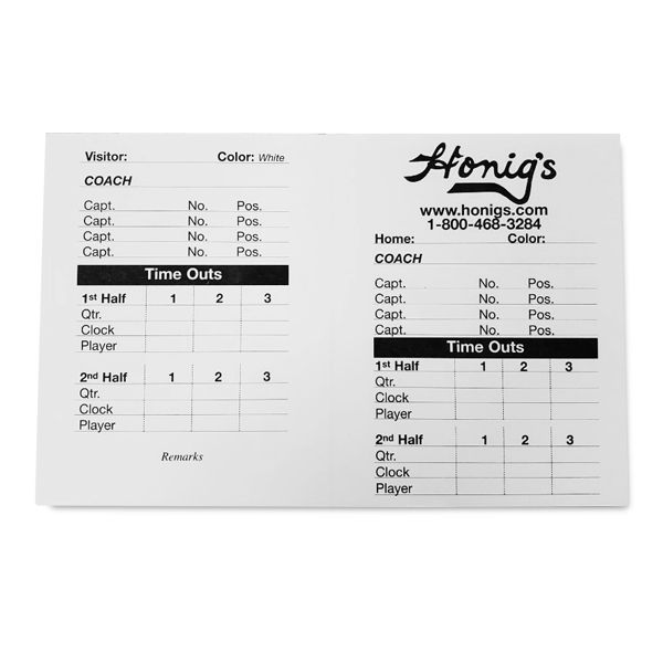 Honig's Paper Football Information Cards (Pack of 25) - Maximum Velocity Sports