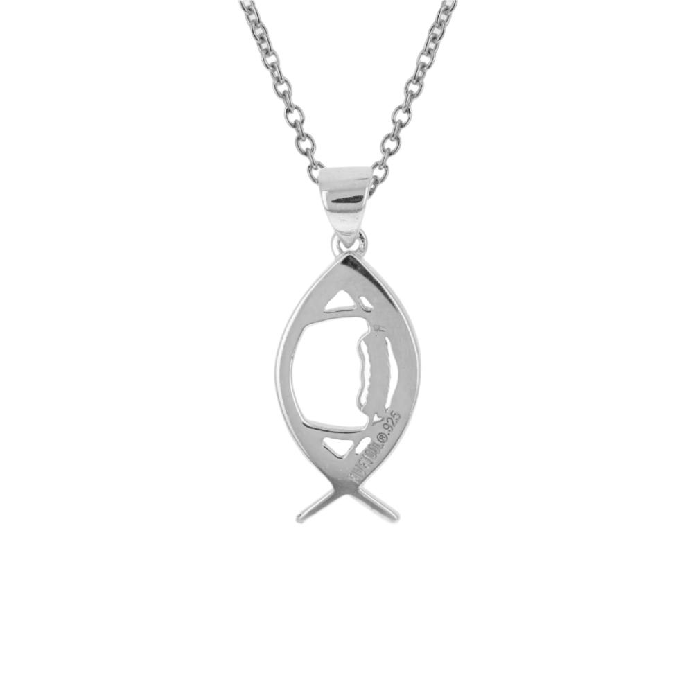 Ichthys Christian Fish Football Necklace (Youth) - Maximum Velocity Sports
