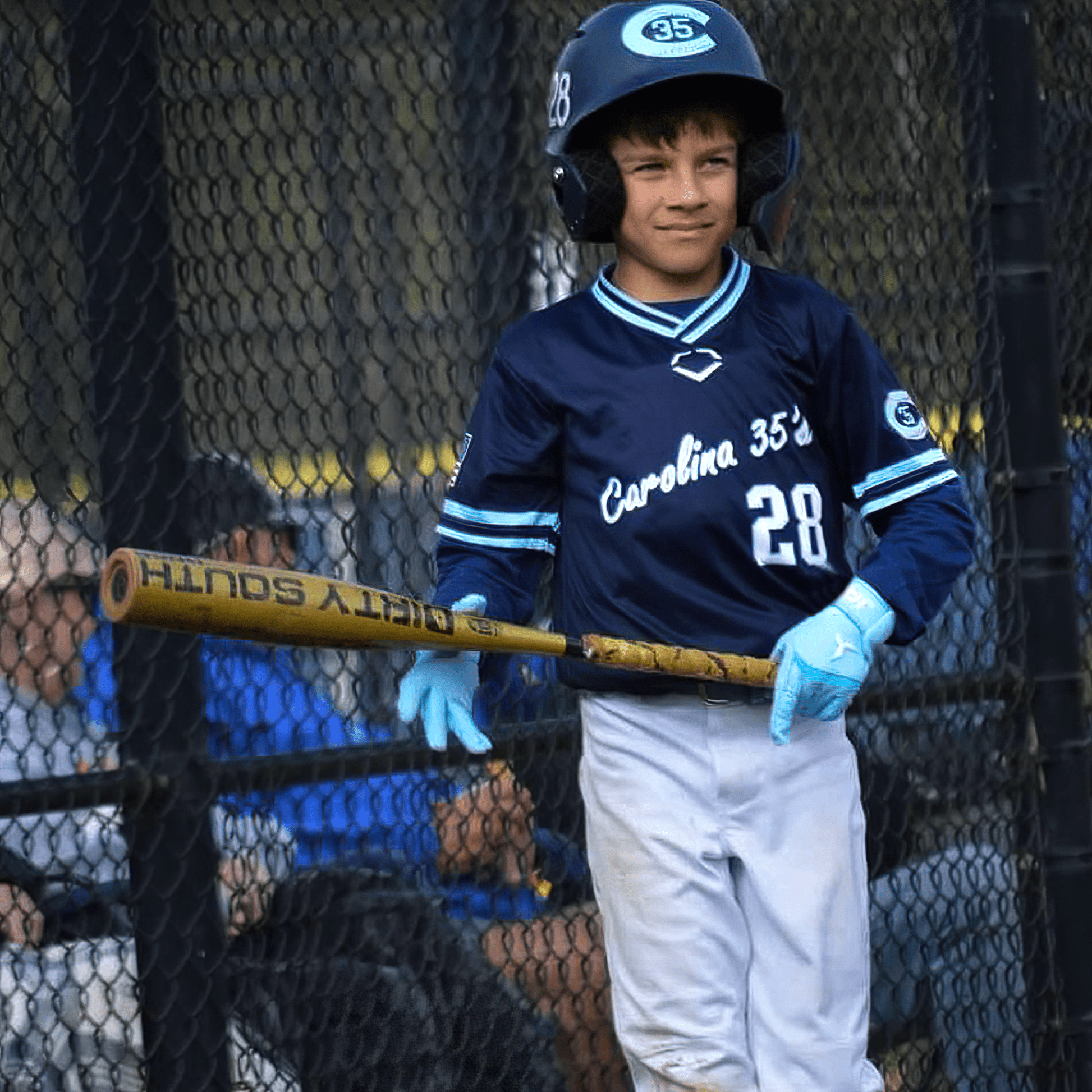 Jax Batting Gloves | Baby Blue | Pro Cuff - Maximum Velocity Sports