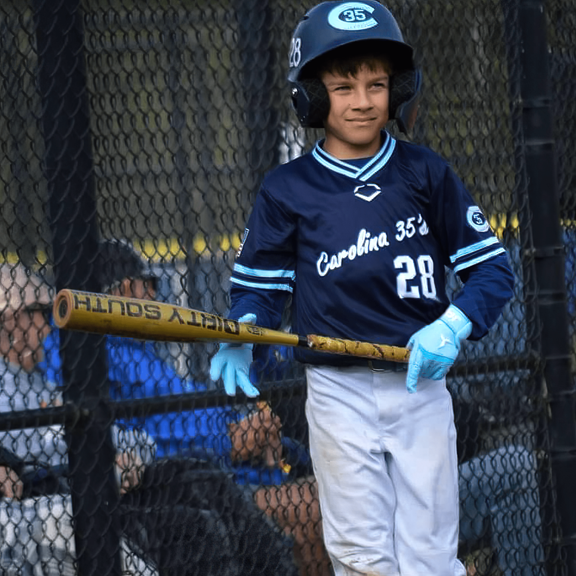 Jax Batting Gloves | Baby Blue | Pro Cuff - Maximum Velocity Sports