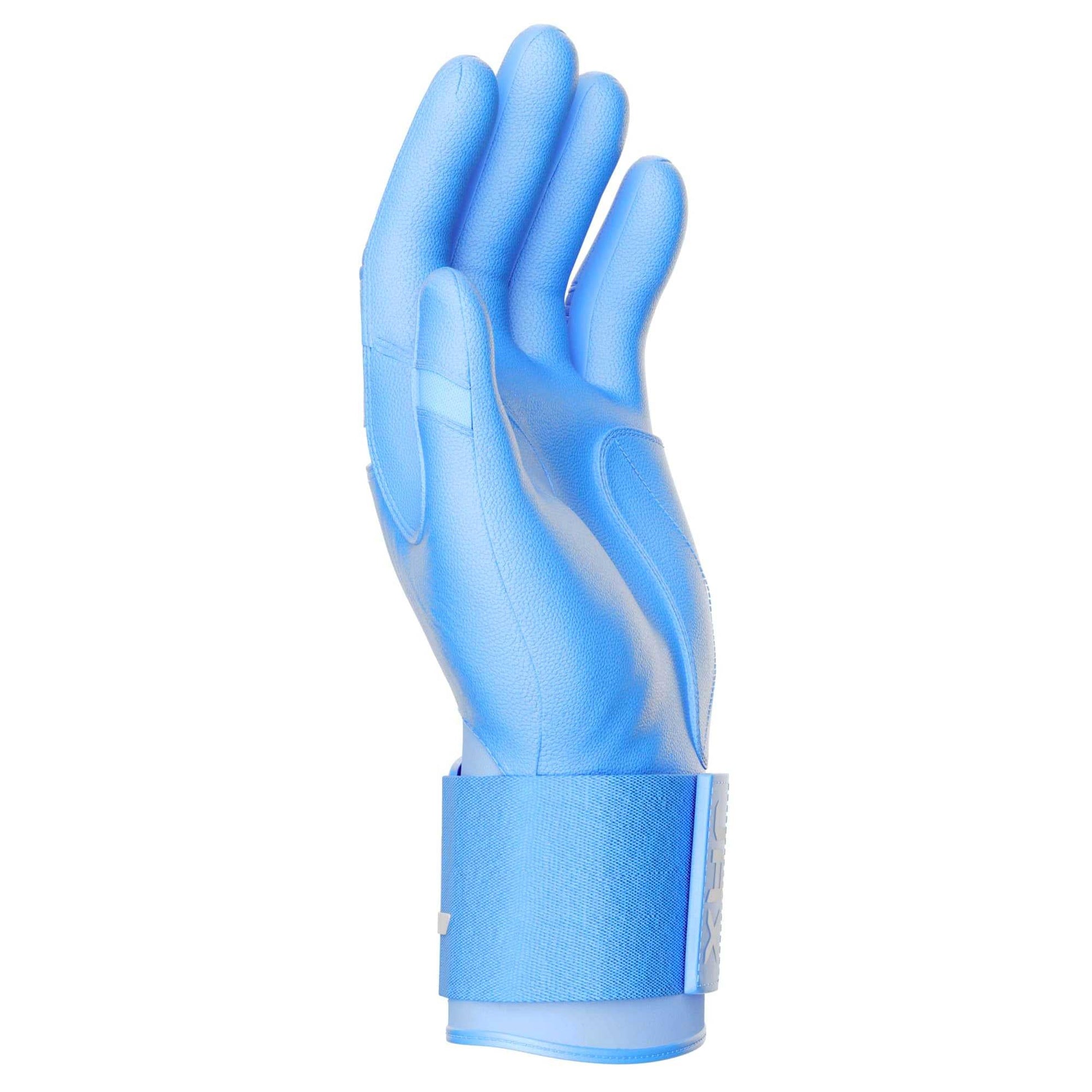 Jax Batting Gloves | Baby Blue | Strap Cuff - Maximum Velocity Sports