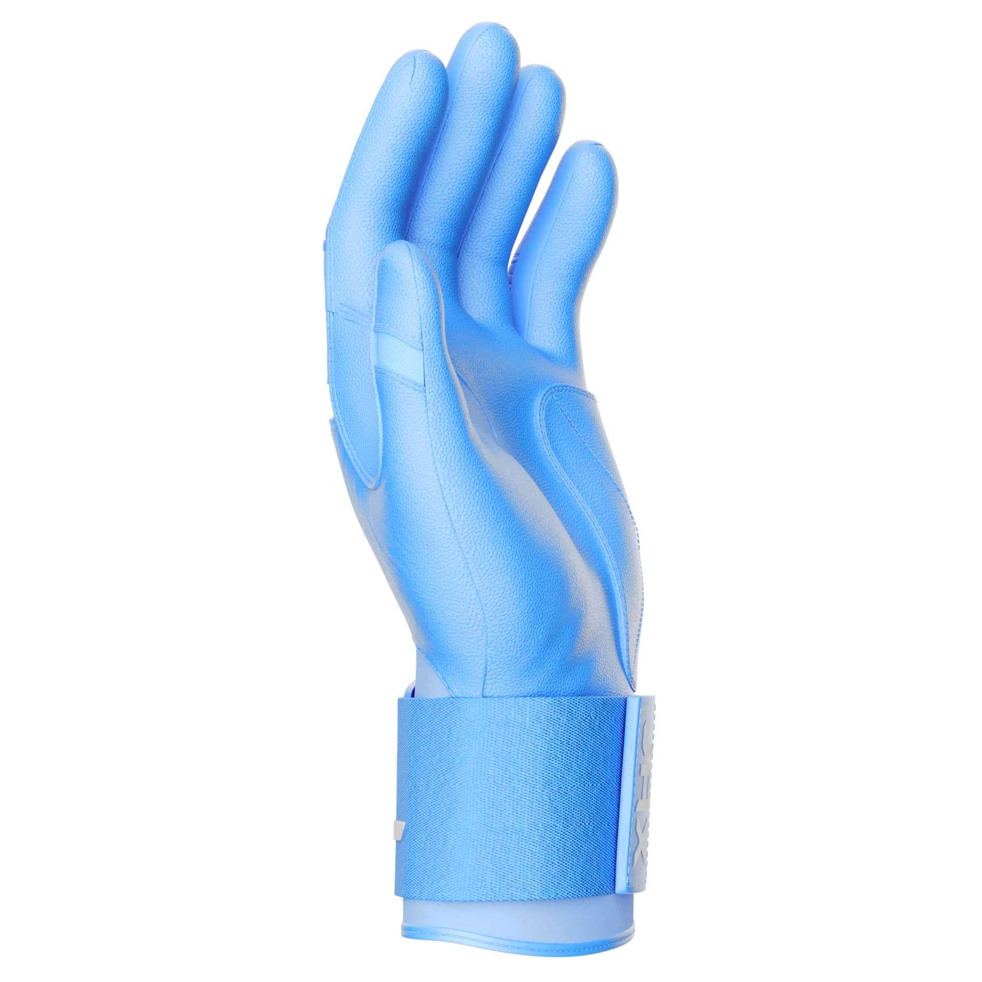 Jax Batting Gloves | Baby Blue | Strap Cuff - Maximum Velocity Sports
