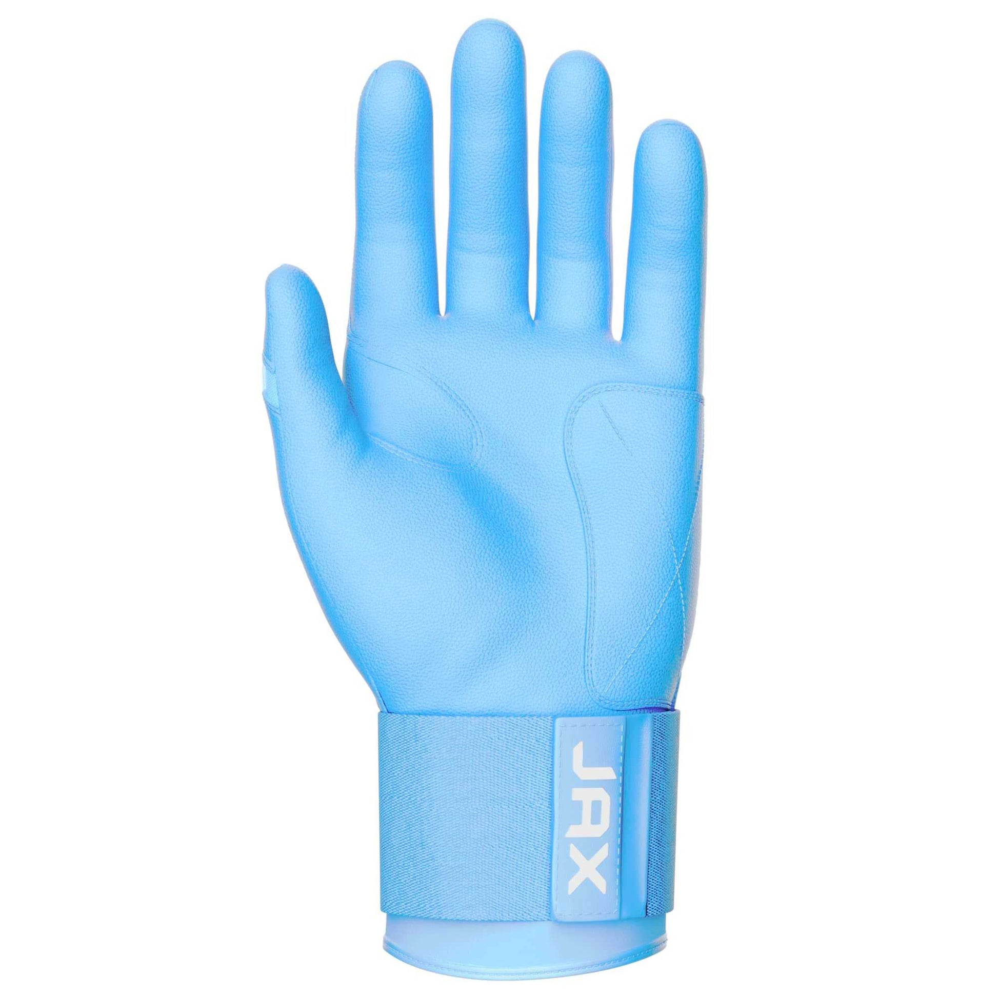 Jax Batting Gloves | Baby Blue | Strap Cuff - Maximum Velocity Sports