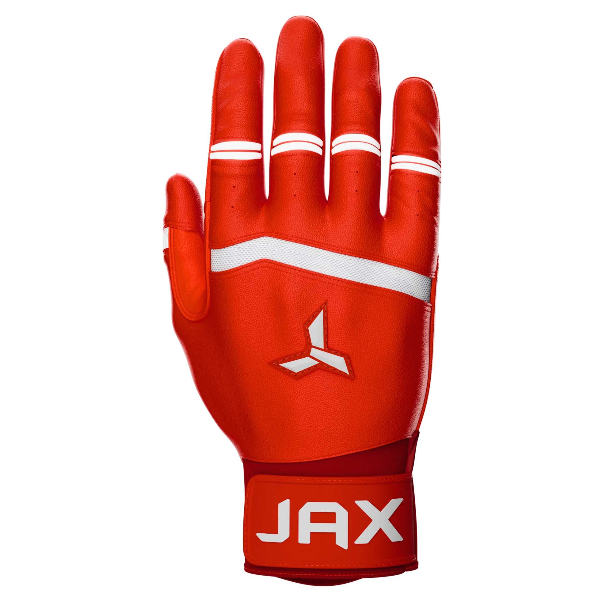 Jax Batting Gloves | Cherry Red | Pro Cuff - Maximum Velocity Sports