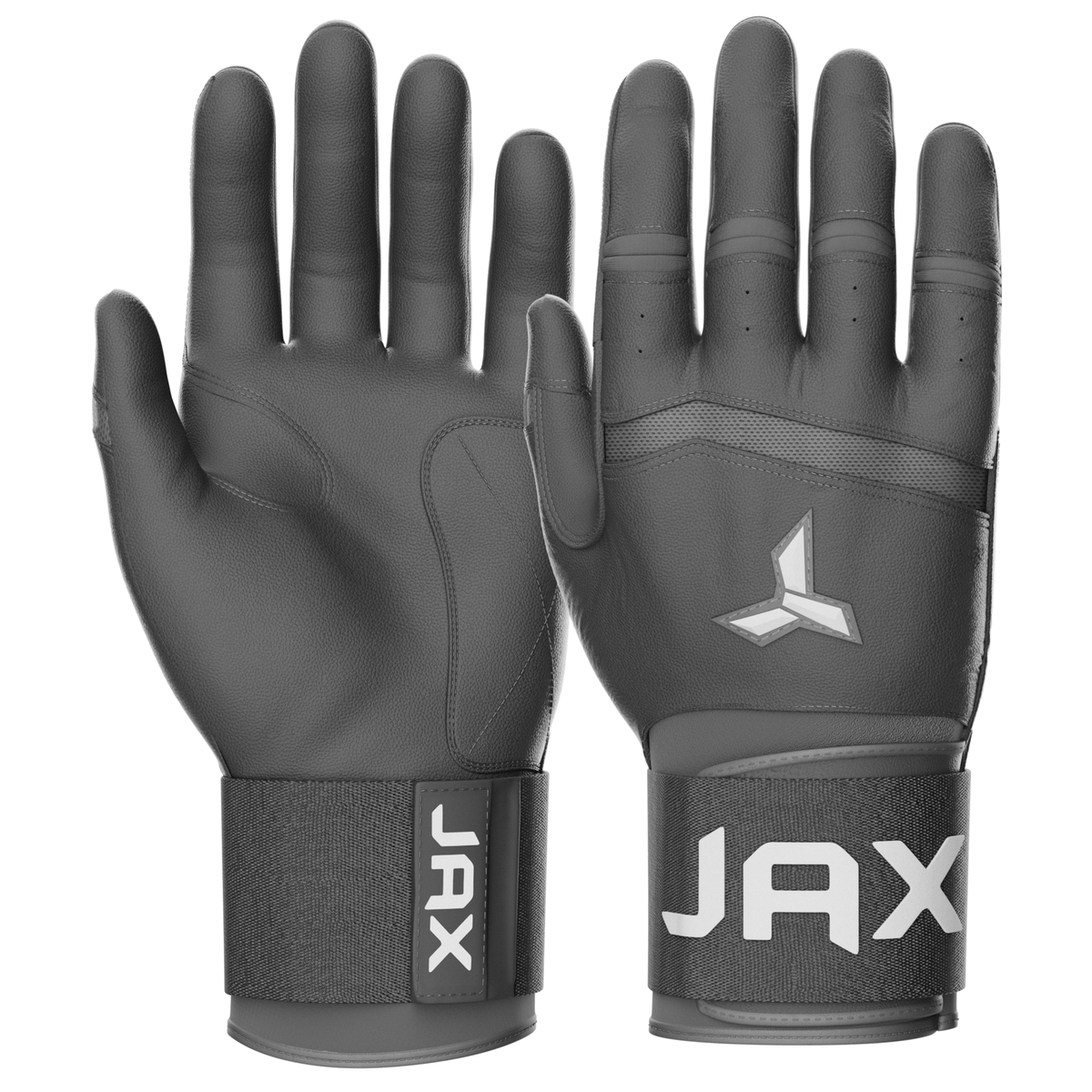 Jax Batting Gloves | Cool Grey | Strap Cuff - Maximum Velocity Sports
