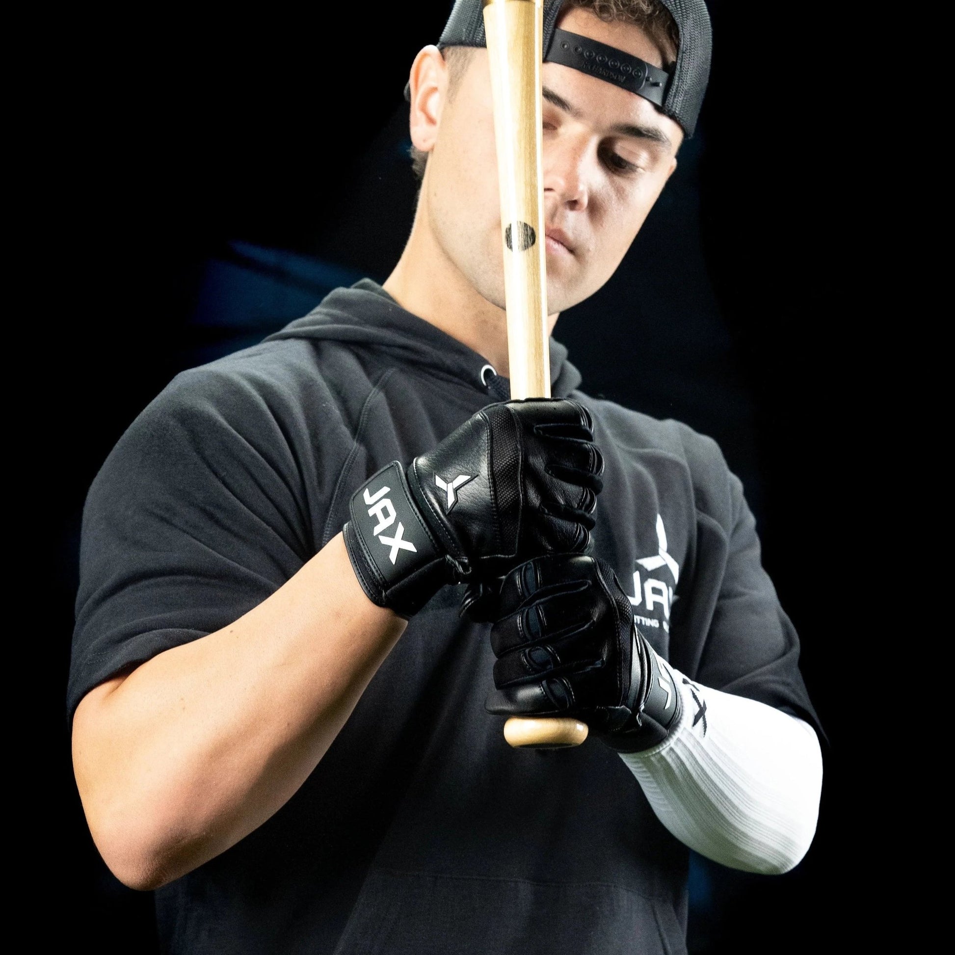 Jax Batting Gloves | Onyx Black | Pro Cuff - Maximum Velocity Sports