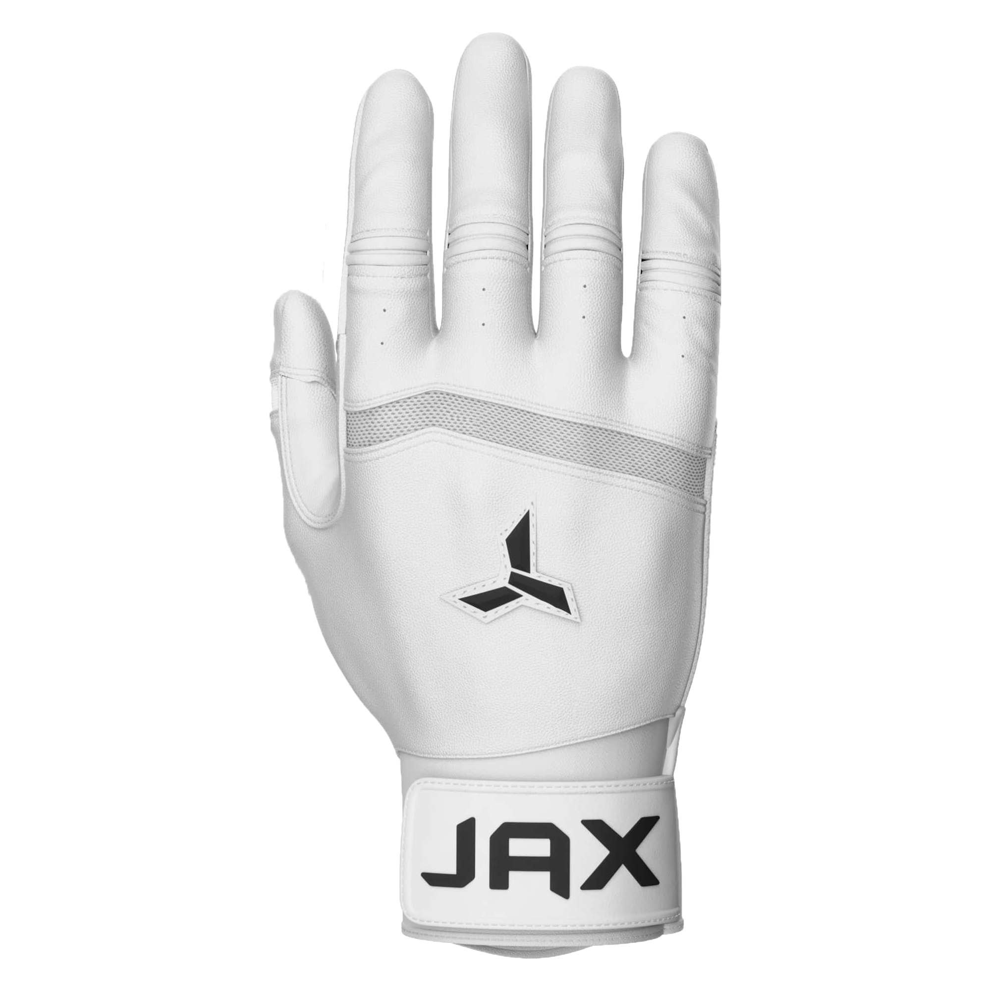 Jax Batting Gloves | Platinum White | Pro Cuff - Maximum Velocity Sports