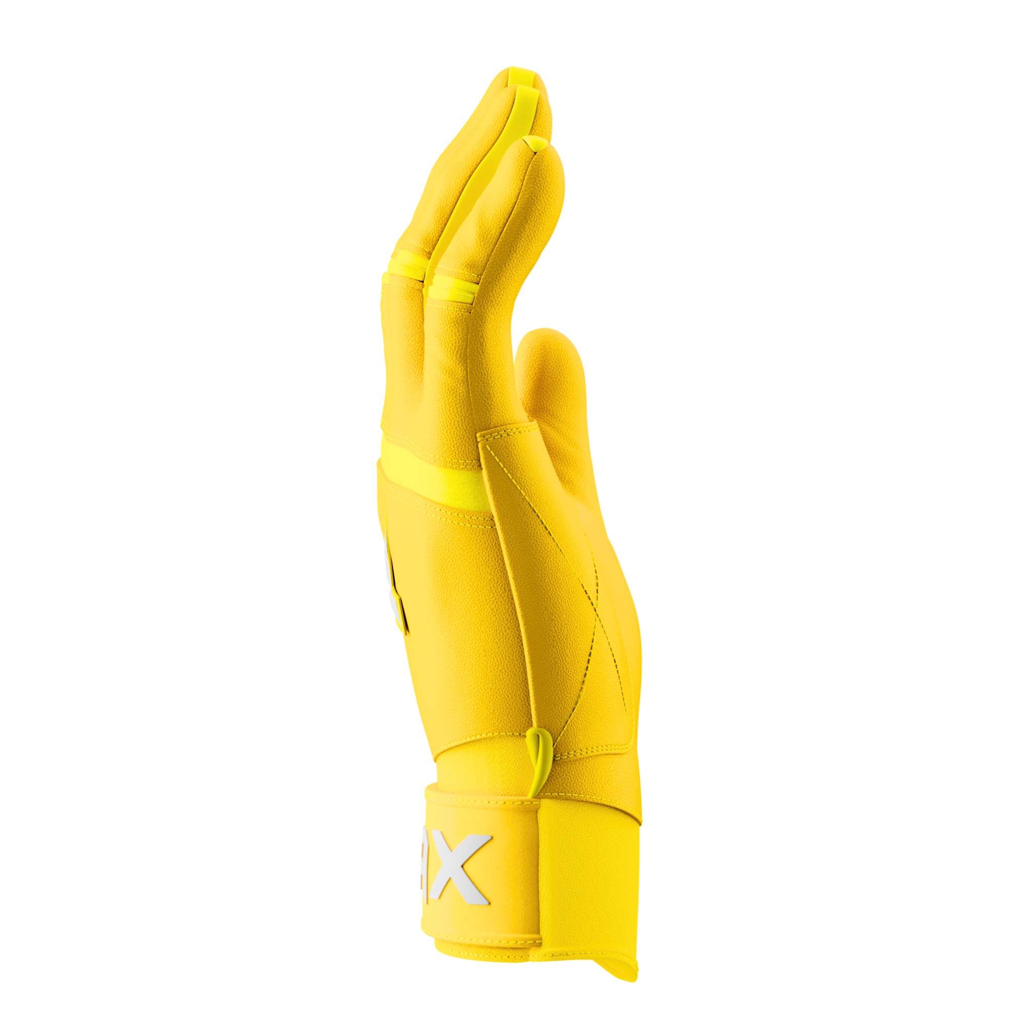 Jax Batting Gloves | Standout Yellow | Pro Cuff - Maximum Velocity Sports