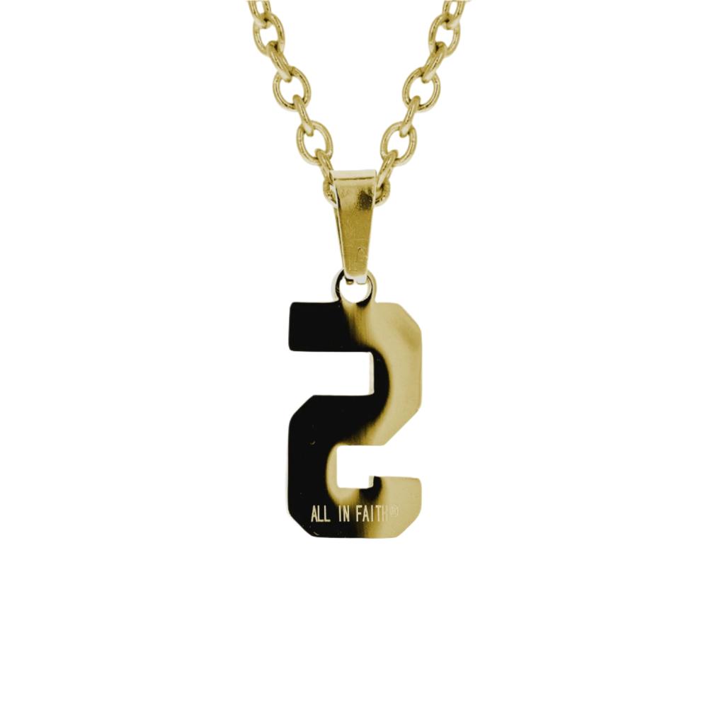 Jersey Number Necklace | Gold Stainless Steel - Maximum Velocity Sports